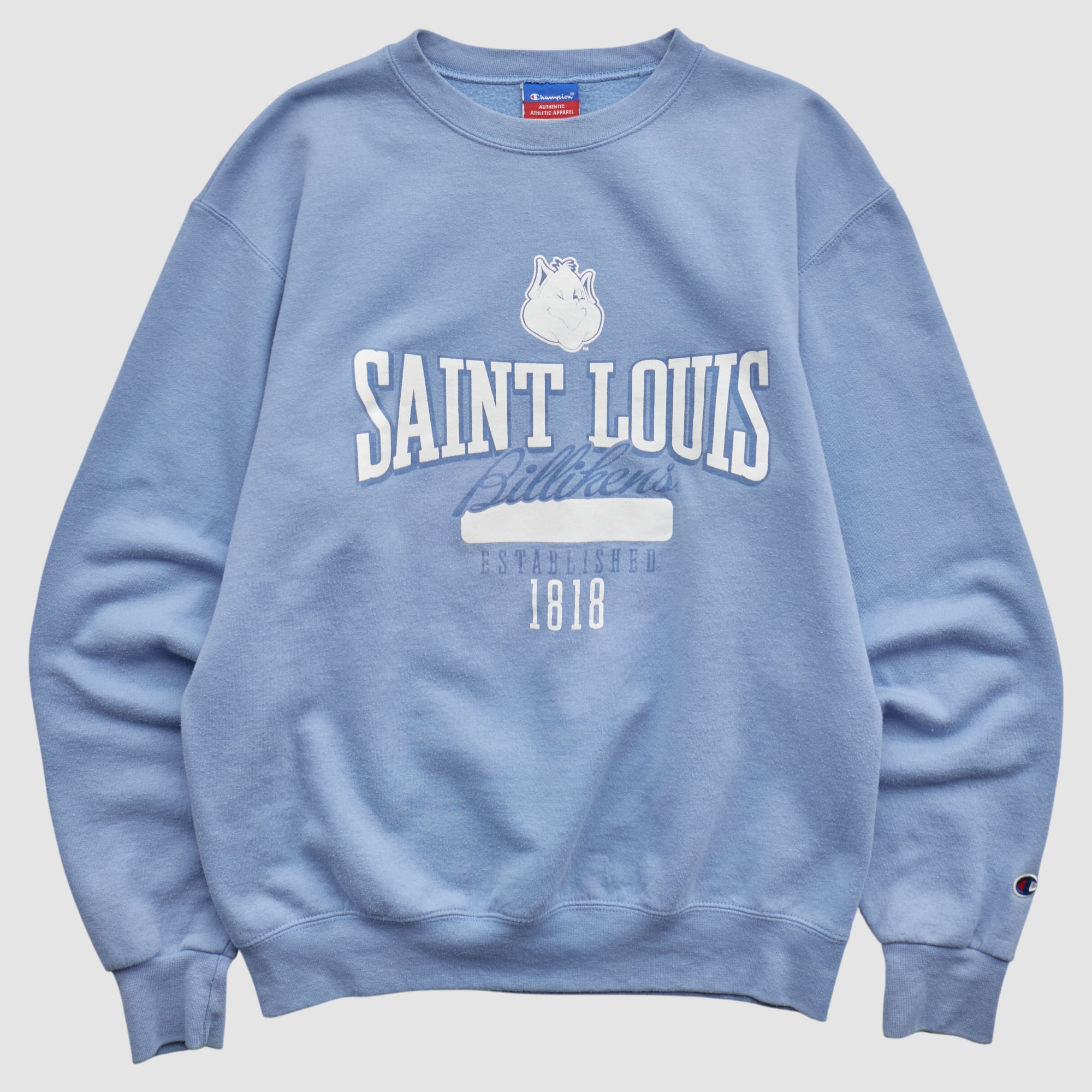 Saint Louis Billikens Champion 2000s Pullover Sweatshirt - Light Blue - S