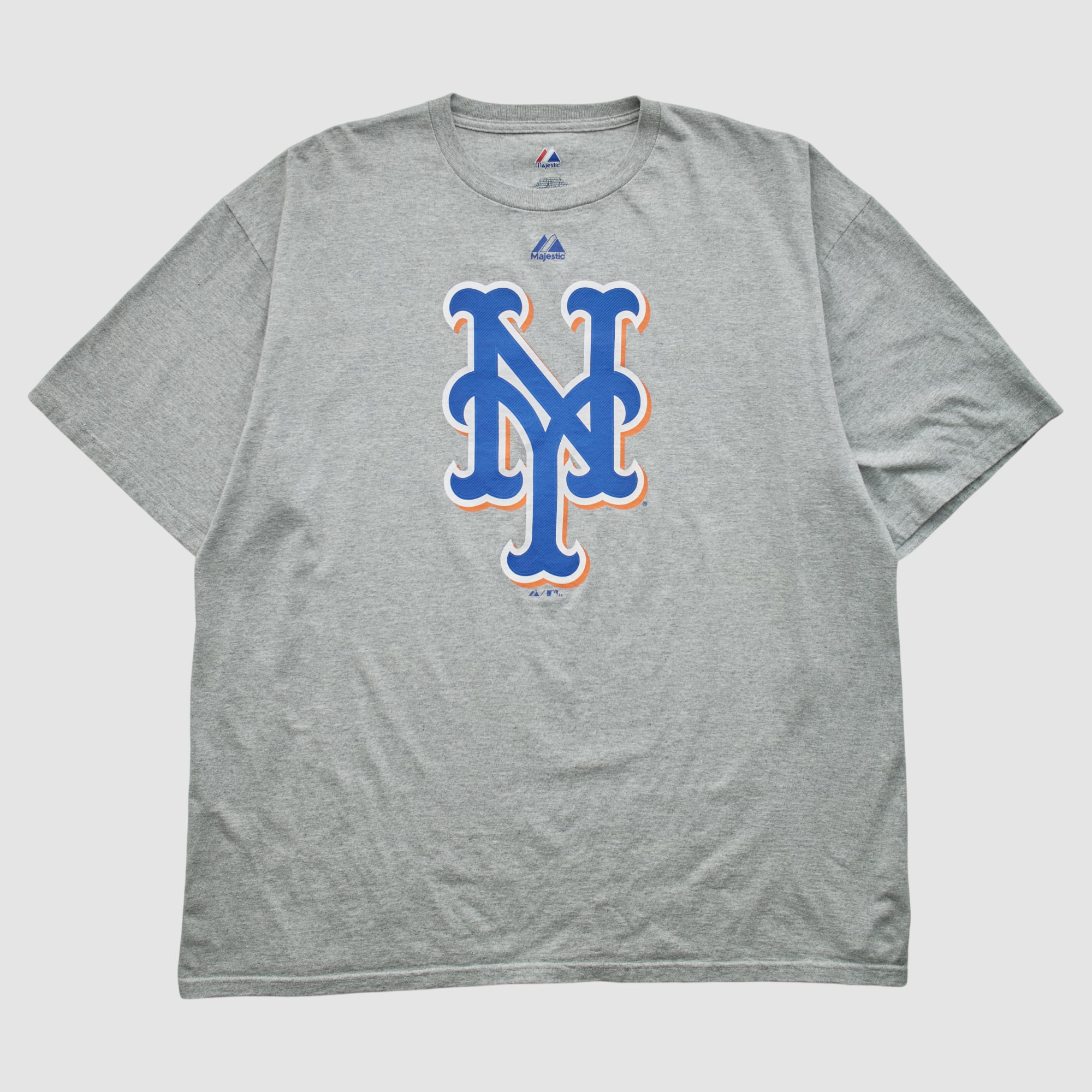 New York Mets Majestic 2010s T-shirt - Heather Gray - 2XL