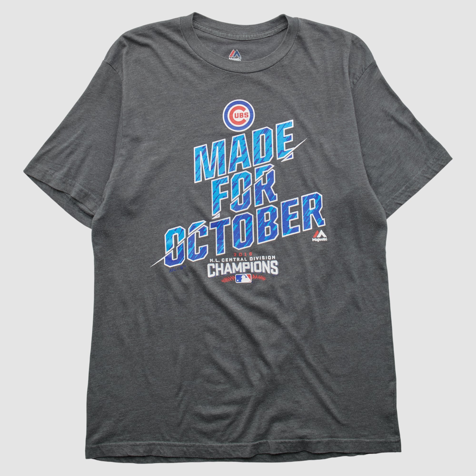 Chicago Cubs Majestic 2016 T-shirt - Charcoal - M