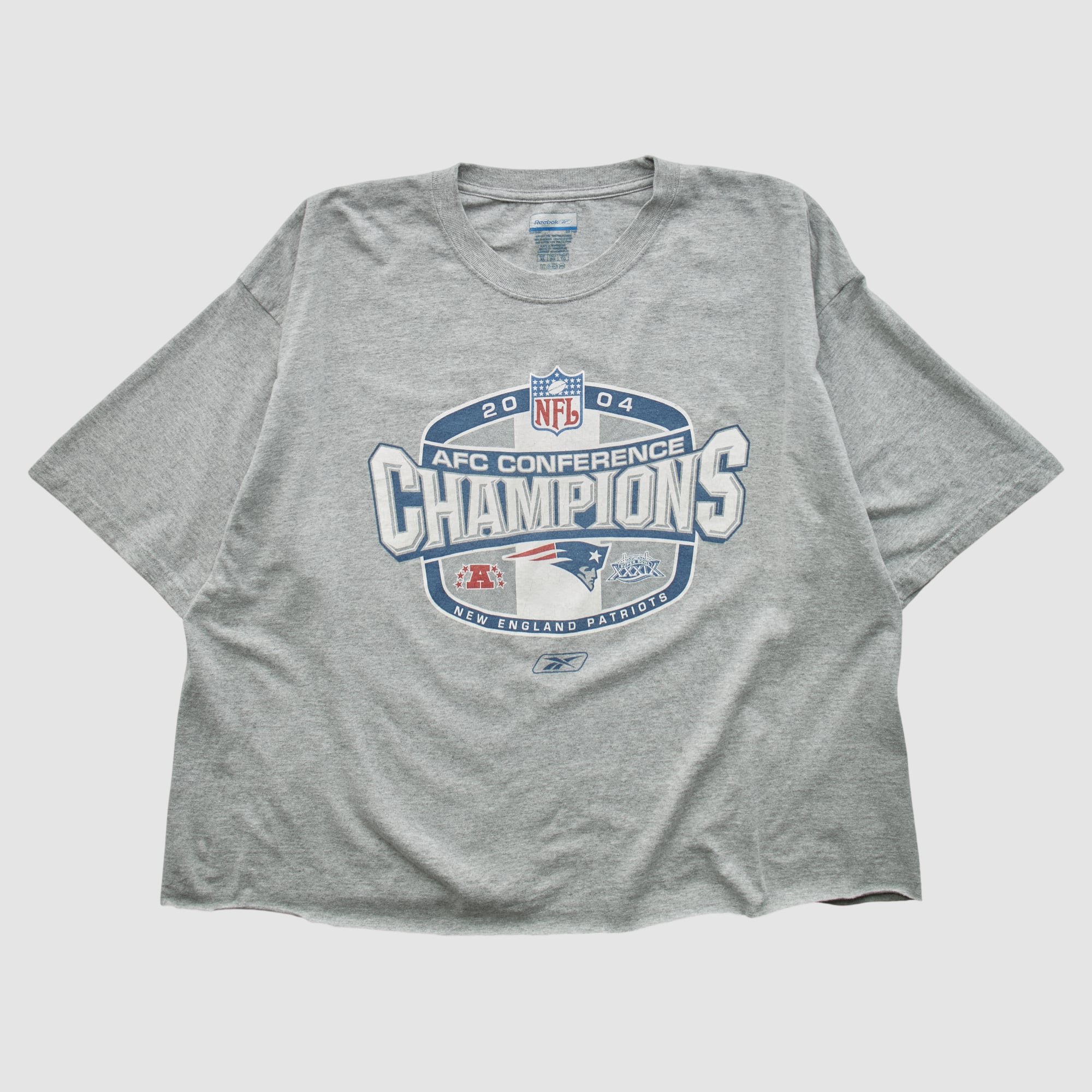 New England Patriots Reebok 2004 T-shirt - Heather Gray - 2XL