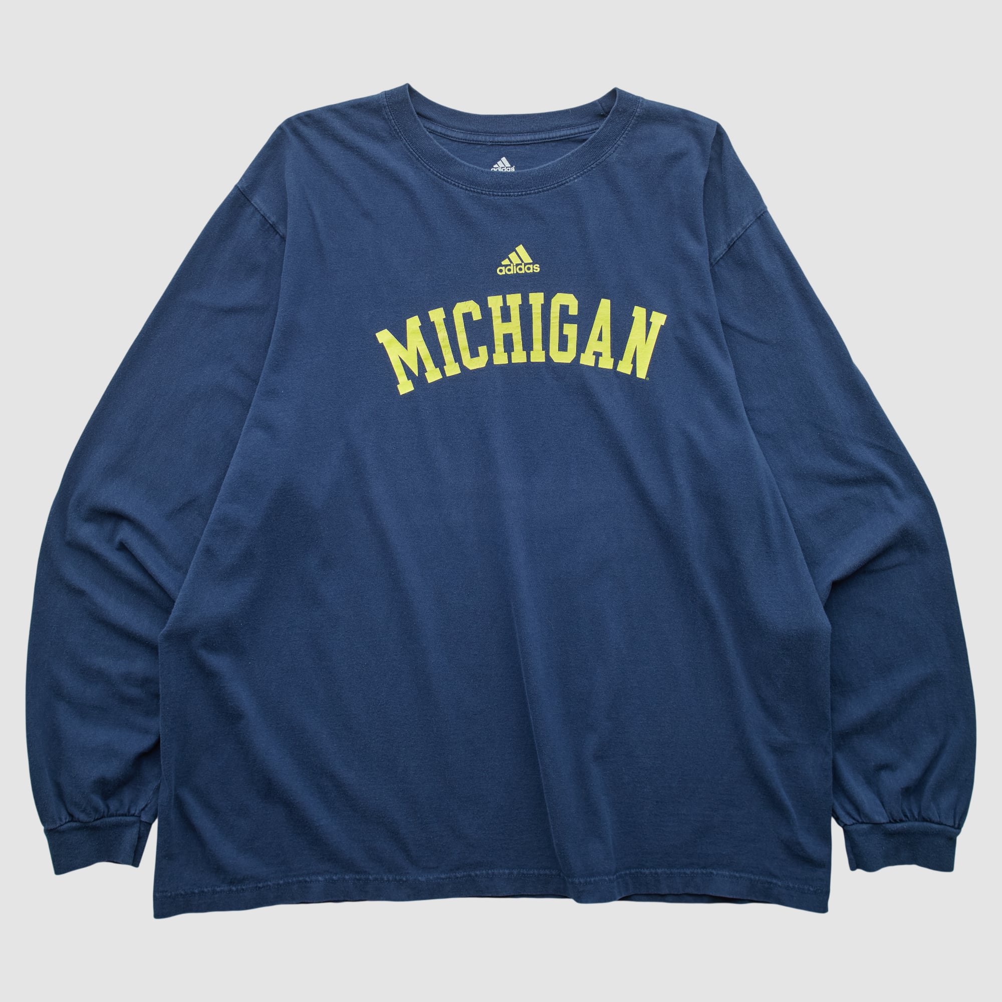 Michigan Wolverines Adidas 2010s Long Sleeve T-shirt - Navy - 2XL