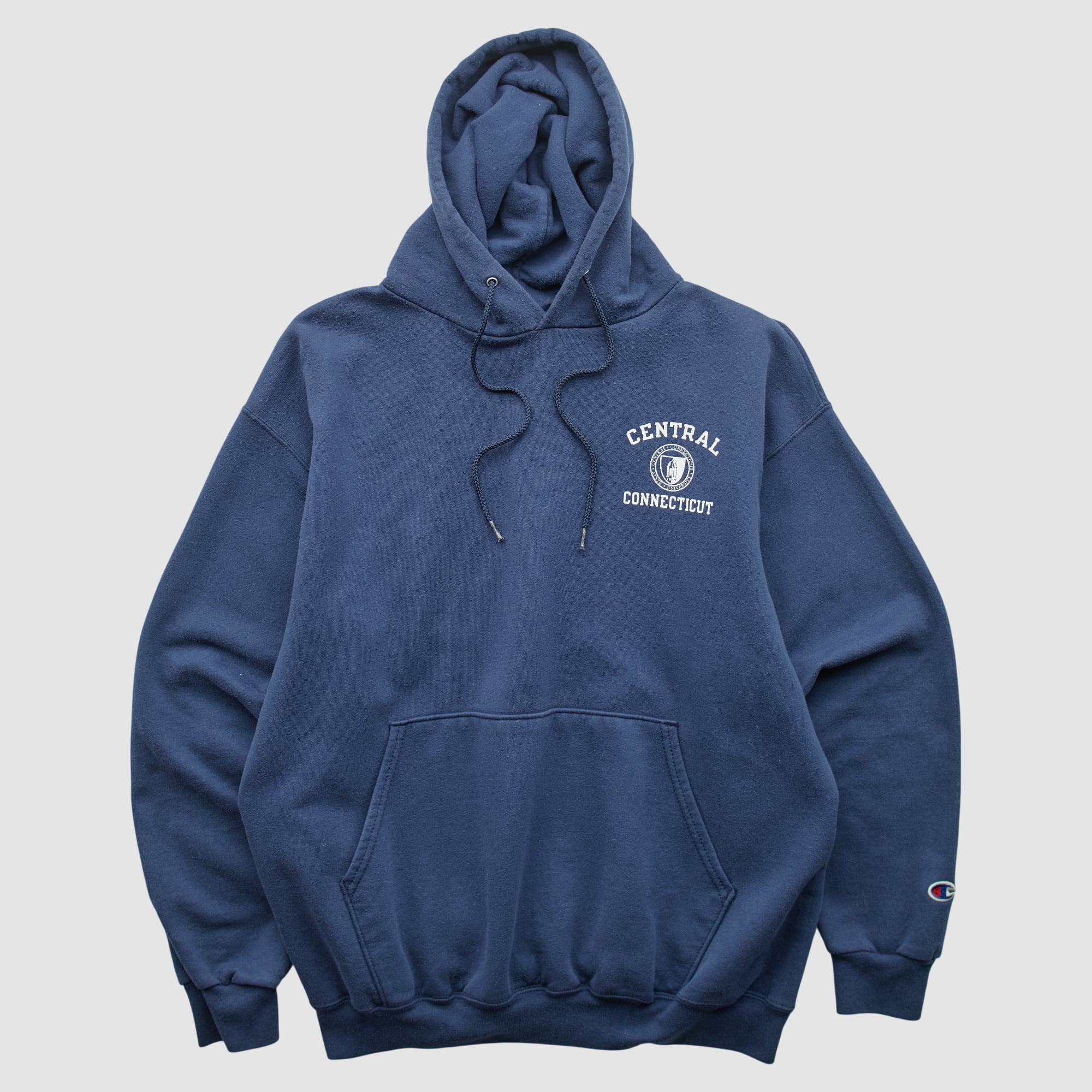 Central Connecticut State Blue Devils Champion 2000s Hooded Pullover Sweatshirt - Navy - XS