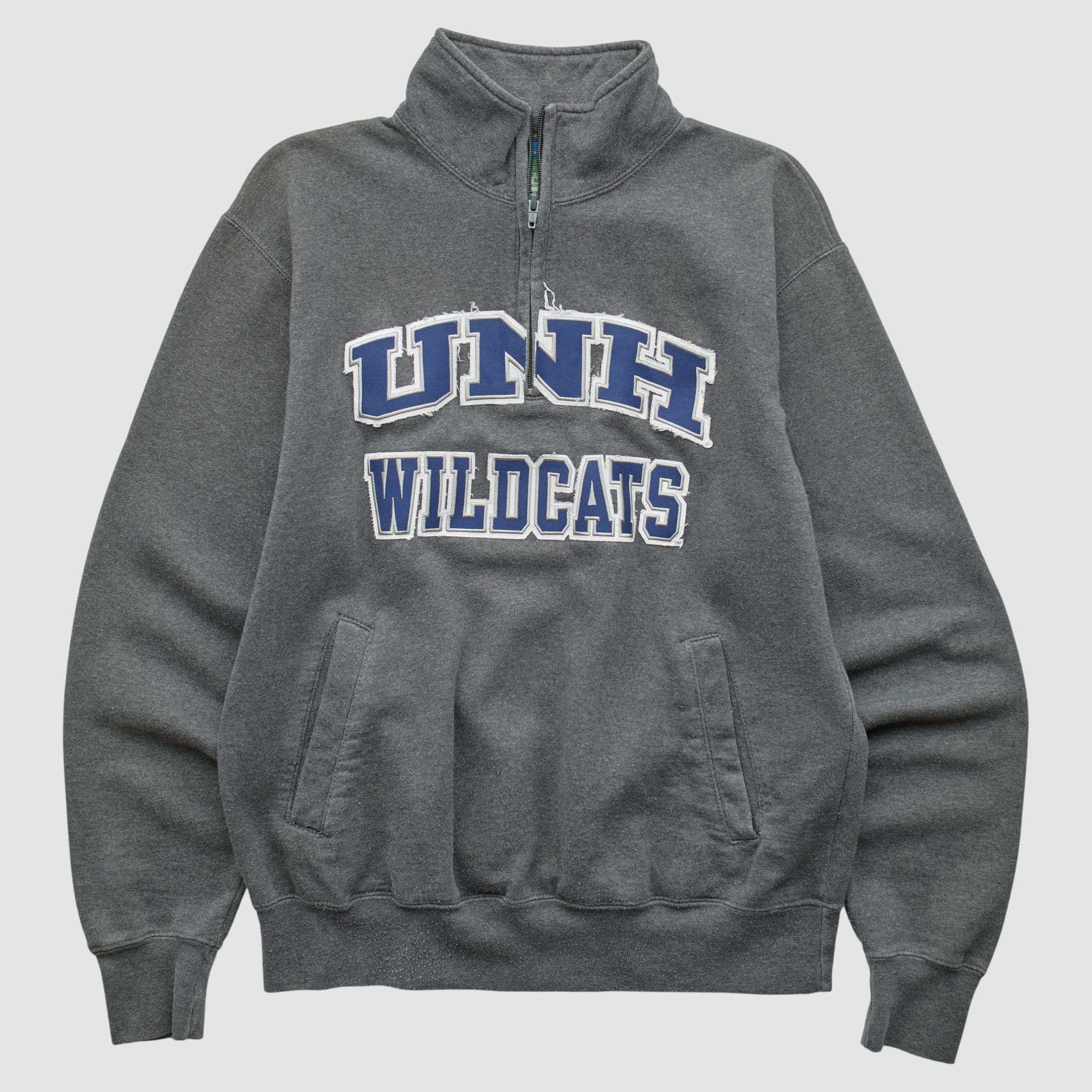 New Hampshire Wildcats Champion 2010s 1/4 Zip Sweatshirt - Charcoal - S