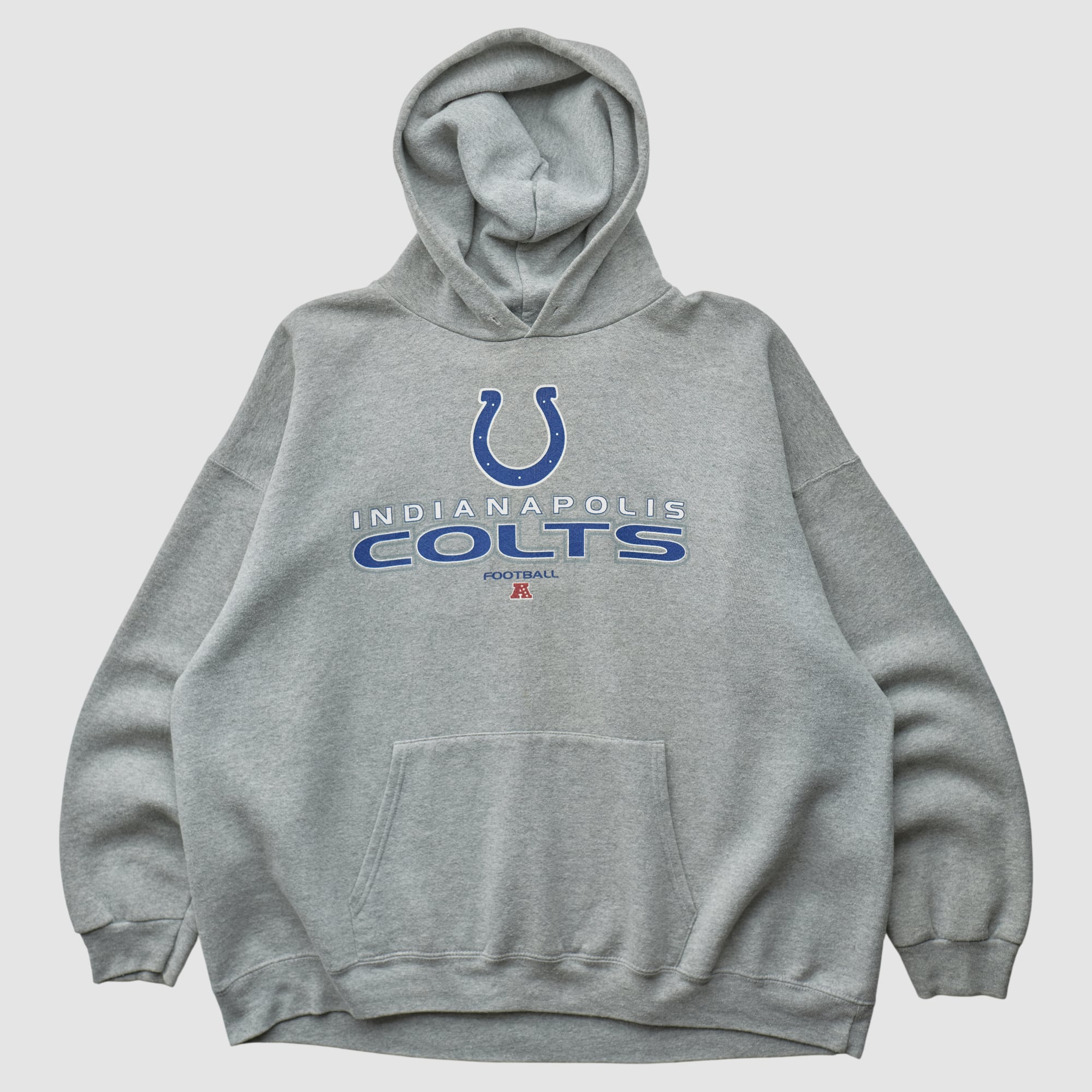 Indianapolis Colts NFL 2000s Hooded Pullover Sweatshirt - Heather Gray - 2XL
