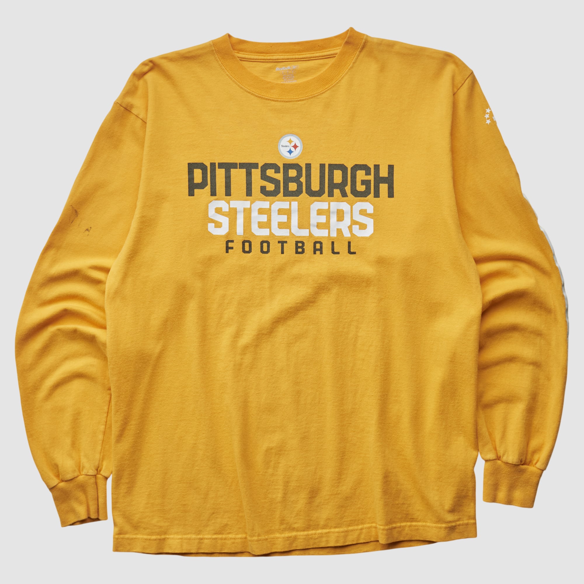 Pittsburgh Steelers Reebok 2000s Long Sleeve T-shirt - Yellow - S