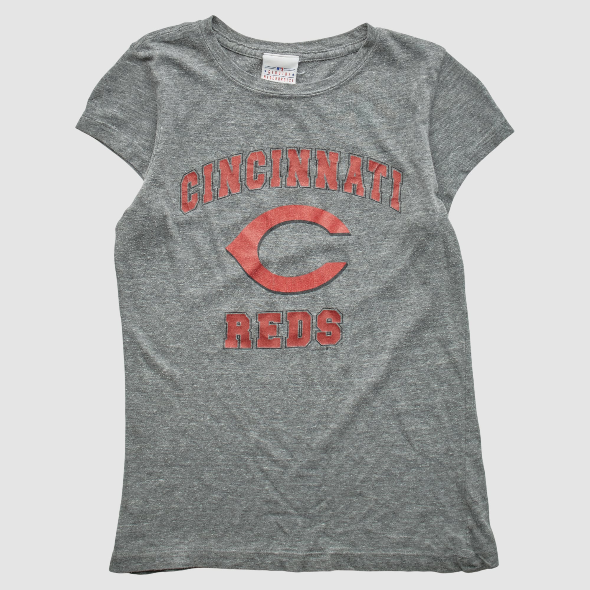 Cincinnati Reds Genuine Merchandise 2000s T-shirt - Heather Gray - XS
