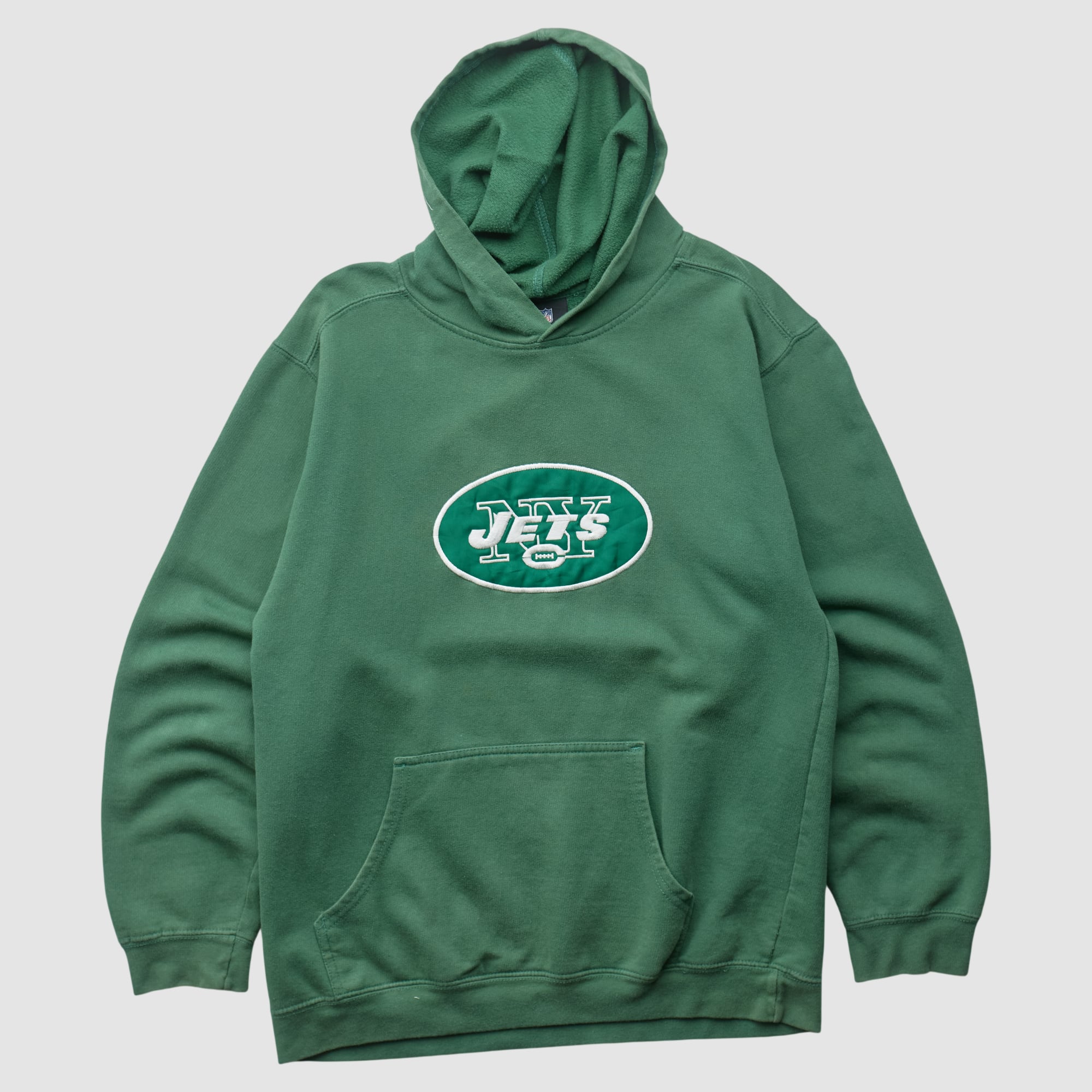 New York Jets Reebok 2000s Hooded Pullover Sweatshirt - Green - XS