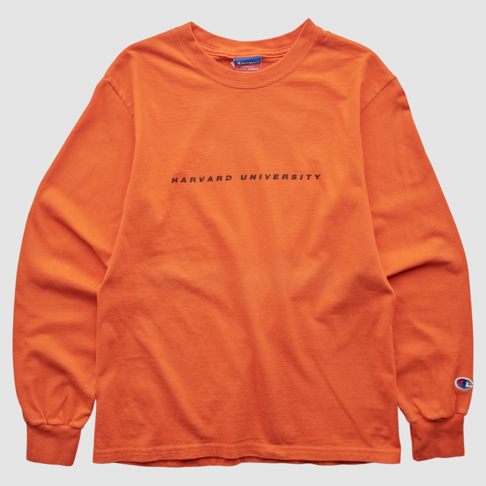 Harvard Crimson Champion 2000s Long Sleeve T-shirt - Orange - S