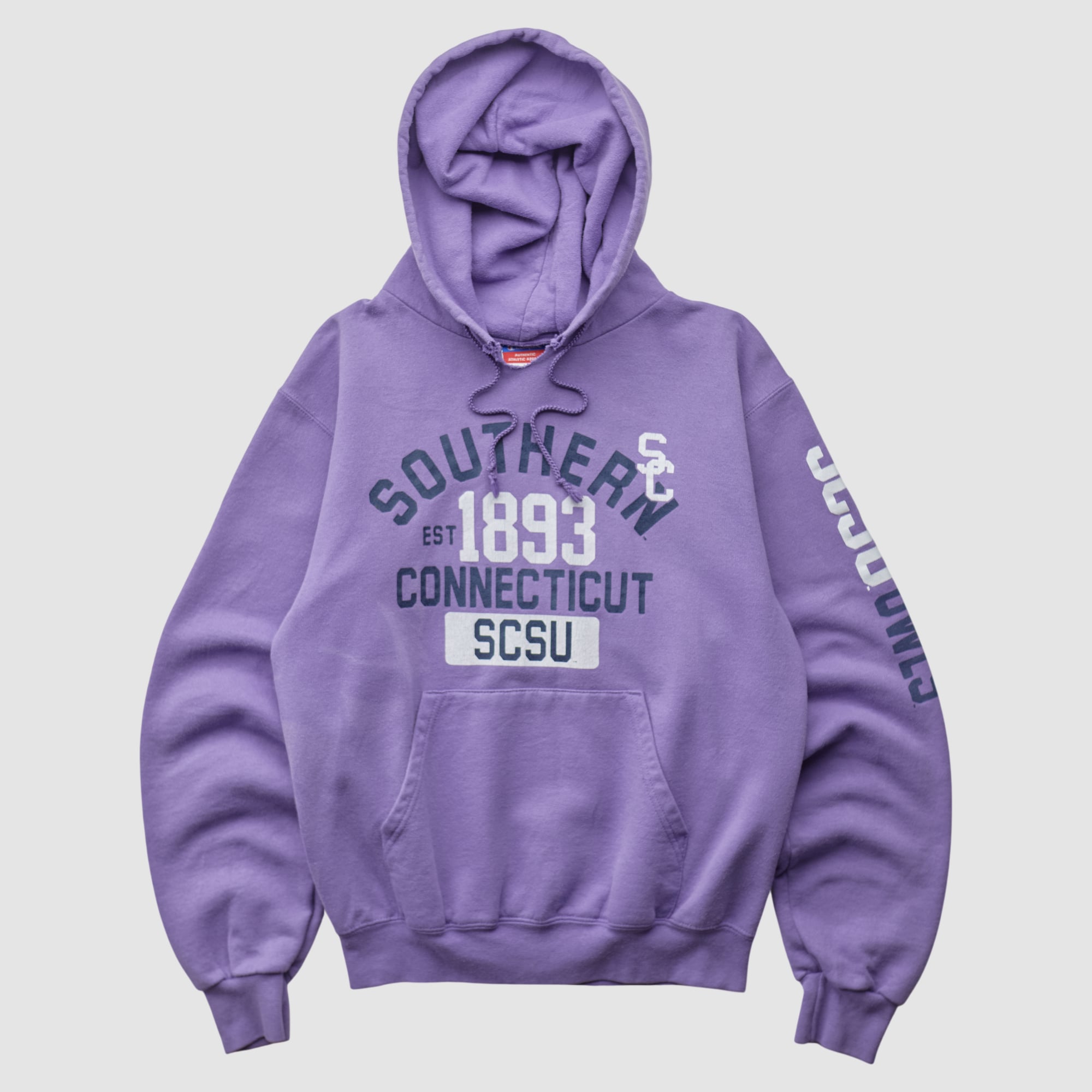 Southern Connecticut State Owls Champion 2000s Hooded Pullover Sweatshirt - Light Purple - XS