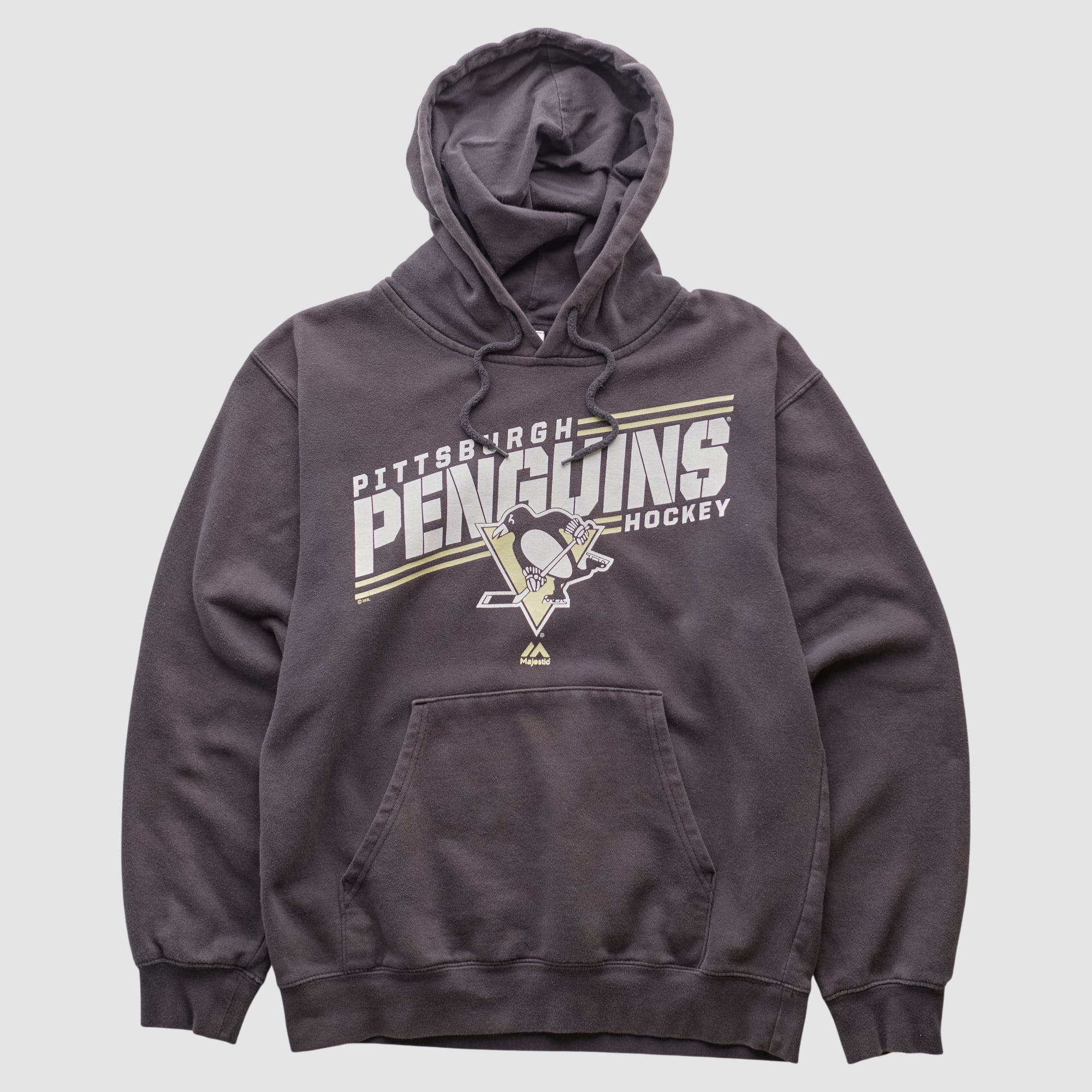 Pittsburgh Penguins Majestic 2010s Hooded Pullover Sweatshirt - Charcoal - XS