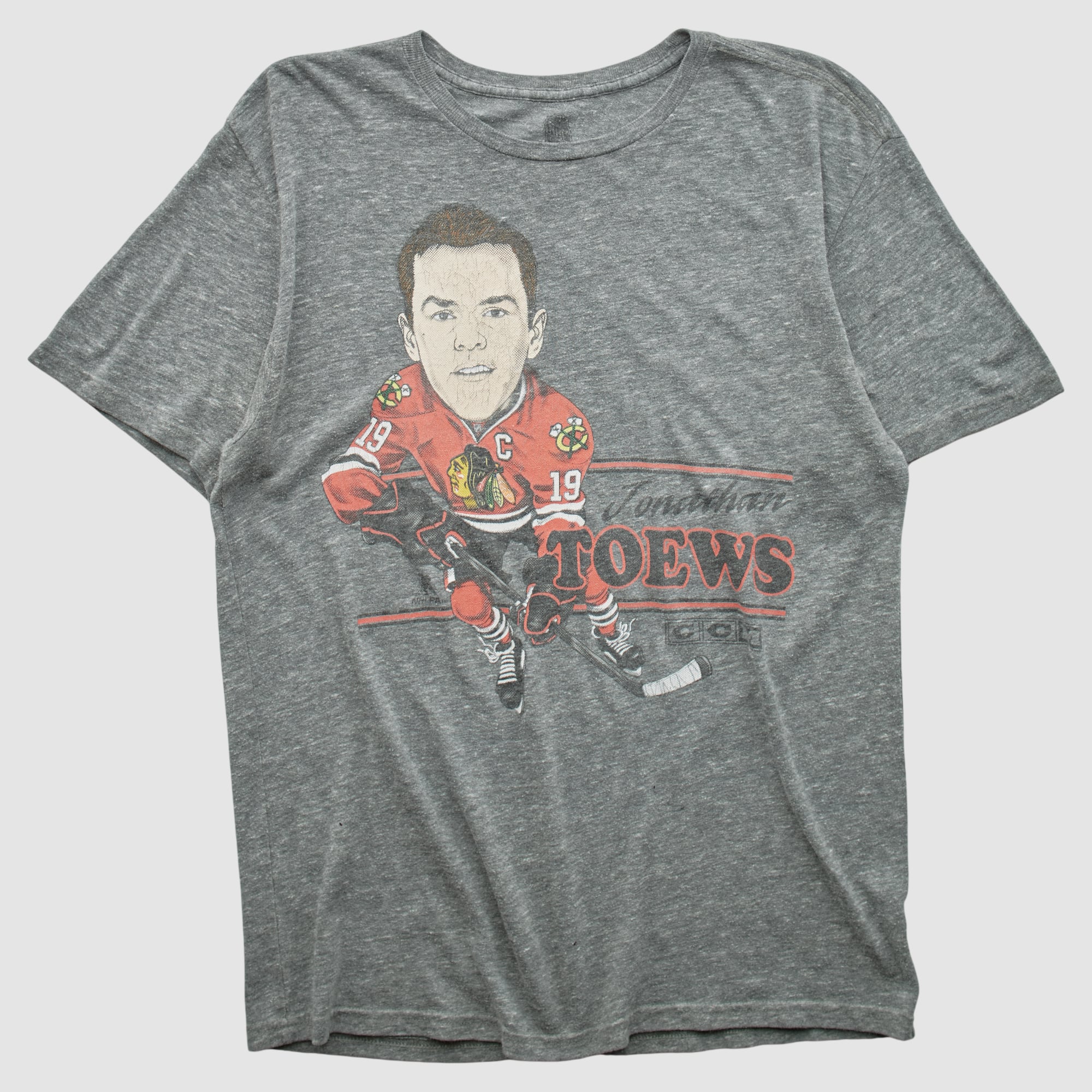 Jonathan Toews CCM 2010s T-shirt - Heather Gray - S