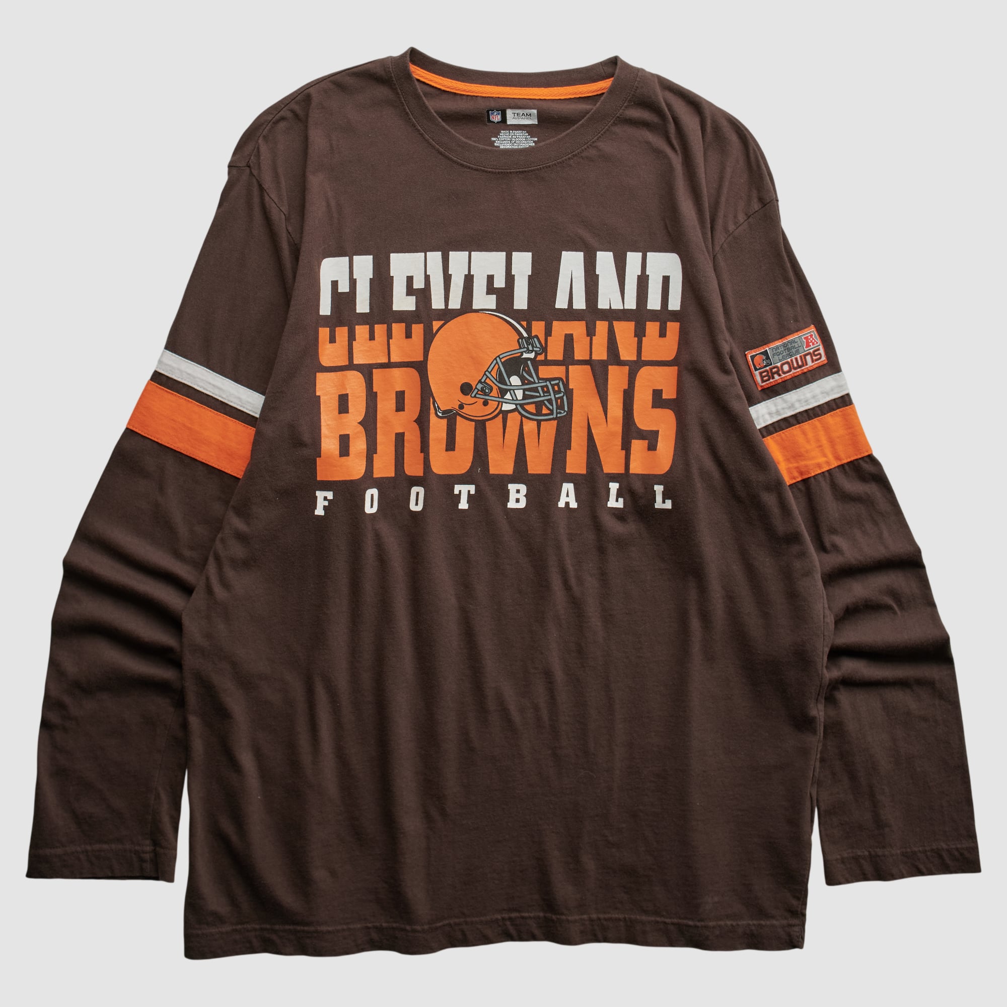 Cleveland Browns NFL 2010s Long Sleeve T-shirt - Brown - XL