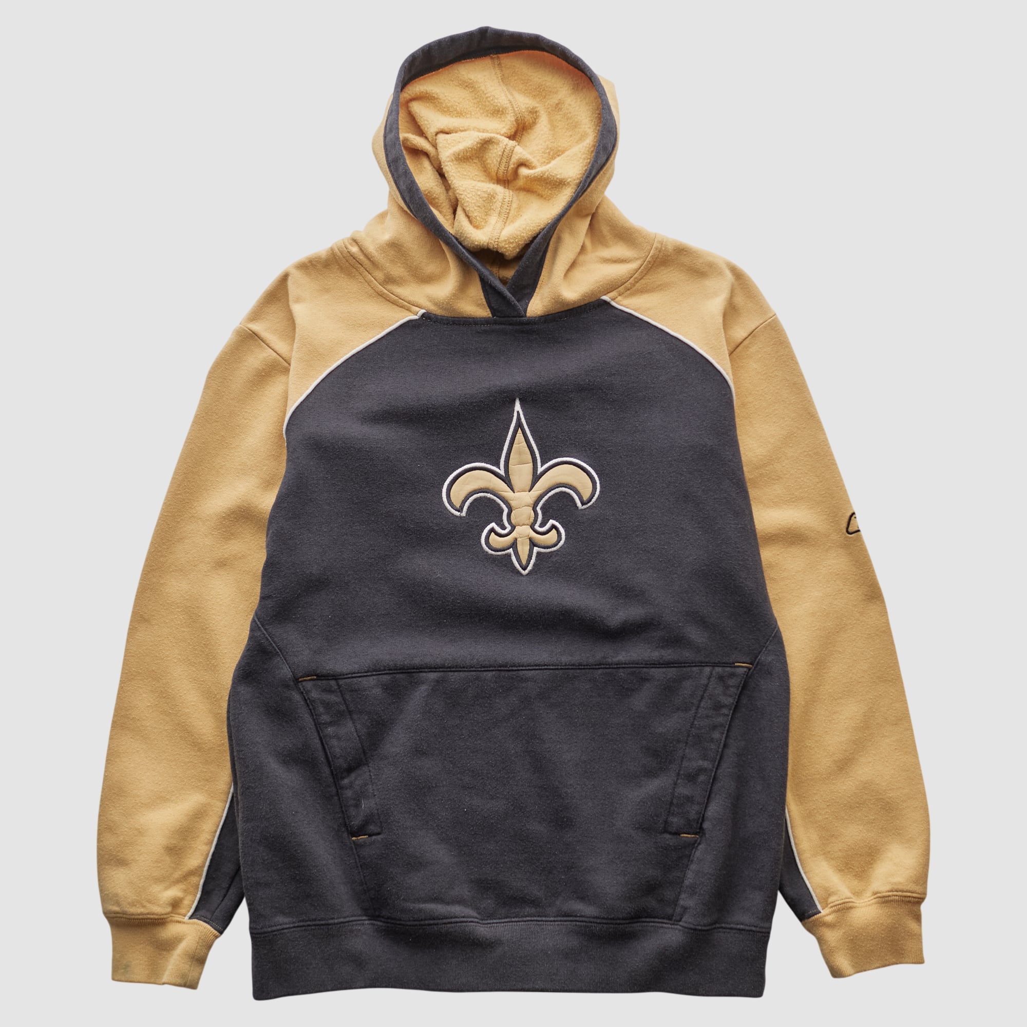 New Orleans Saints Reebok 2000s Hooded Pullover Sweatshirt - Black - Yth L