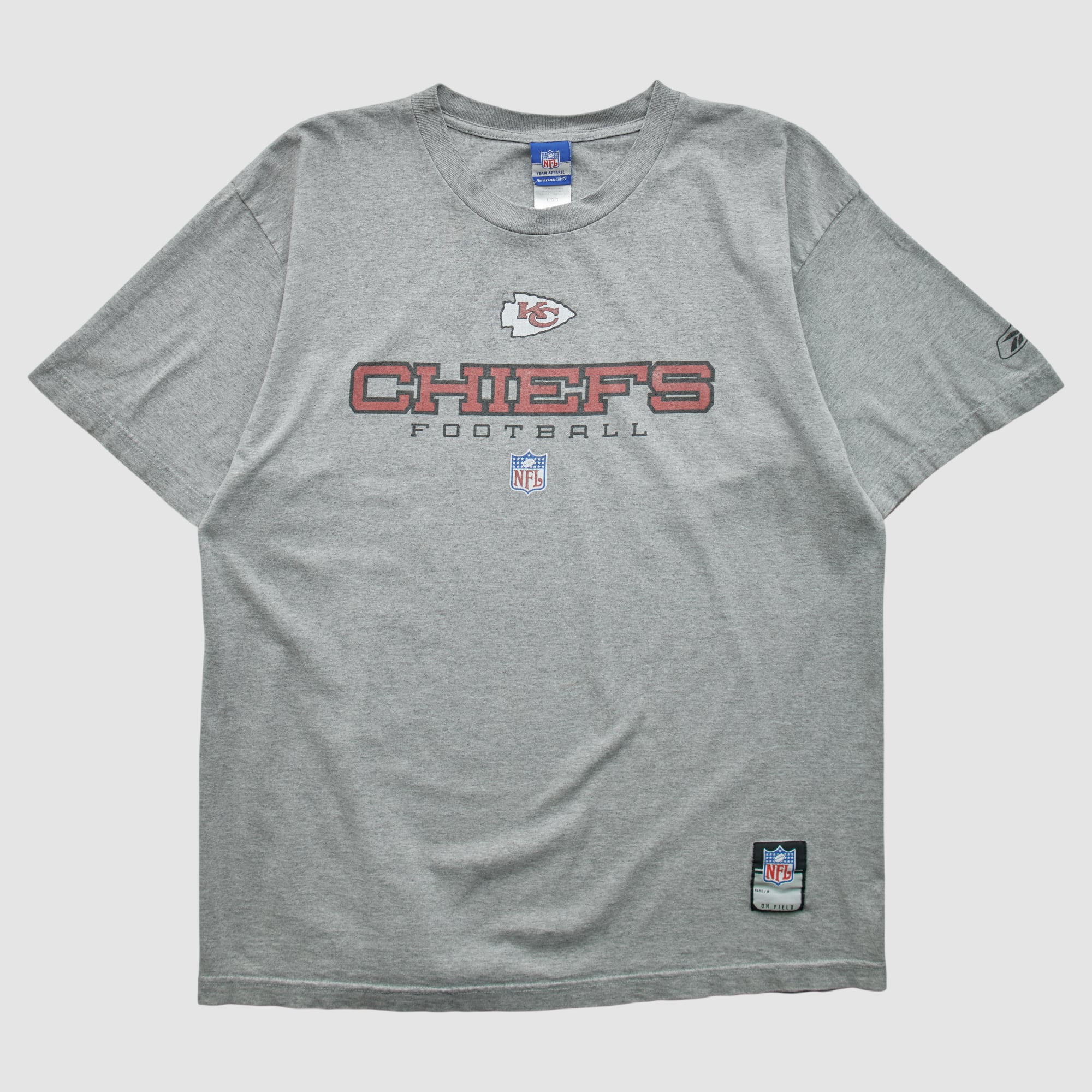 Kansas City Chiefs Reebok 2000s T-shirt - Heather Gray - L