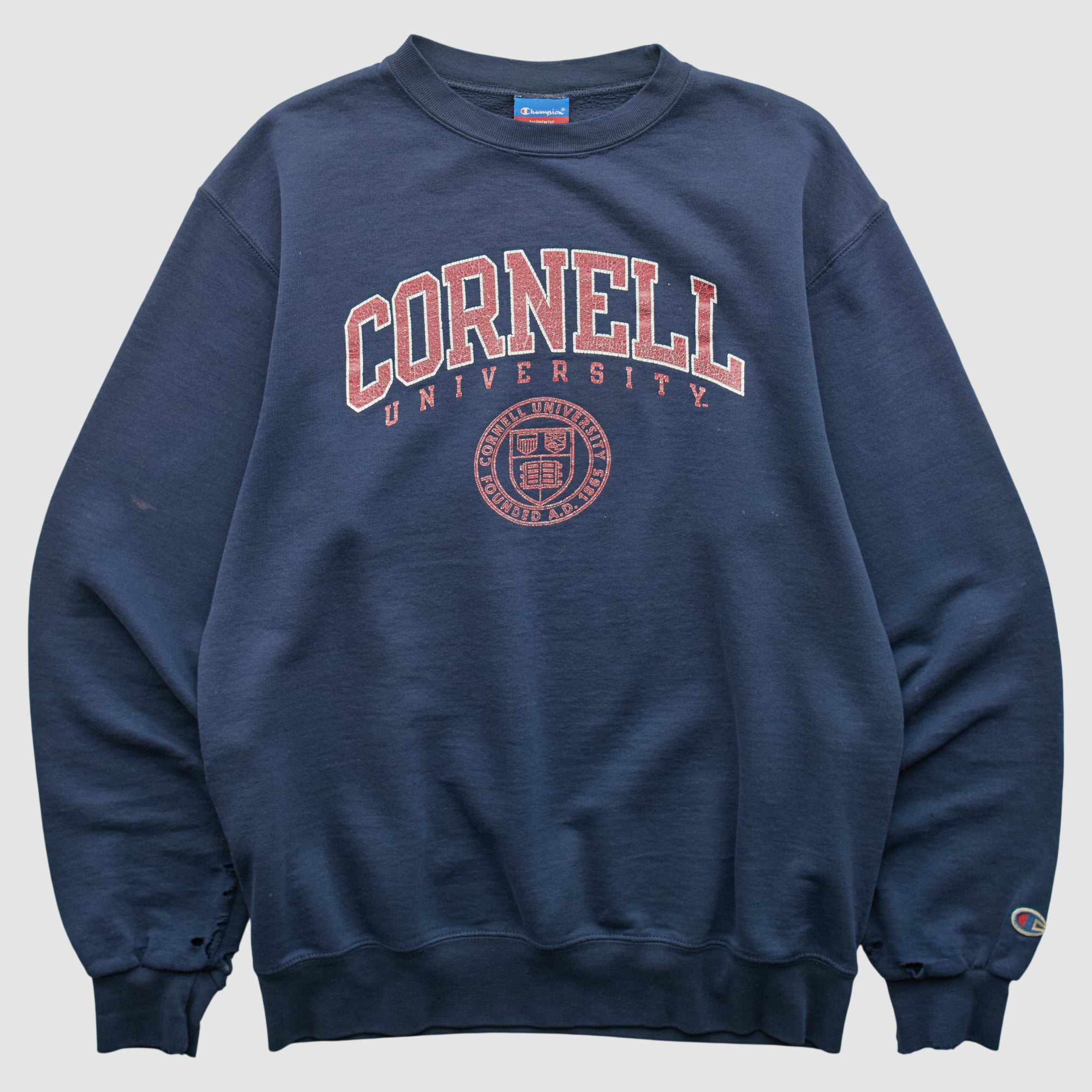 Cornell Big Red Champion 2000s Sweatshirt - Navy - S