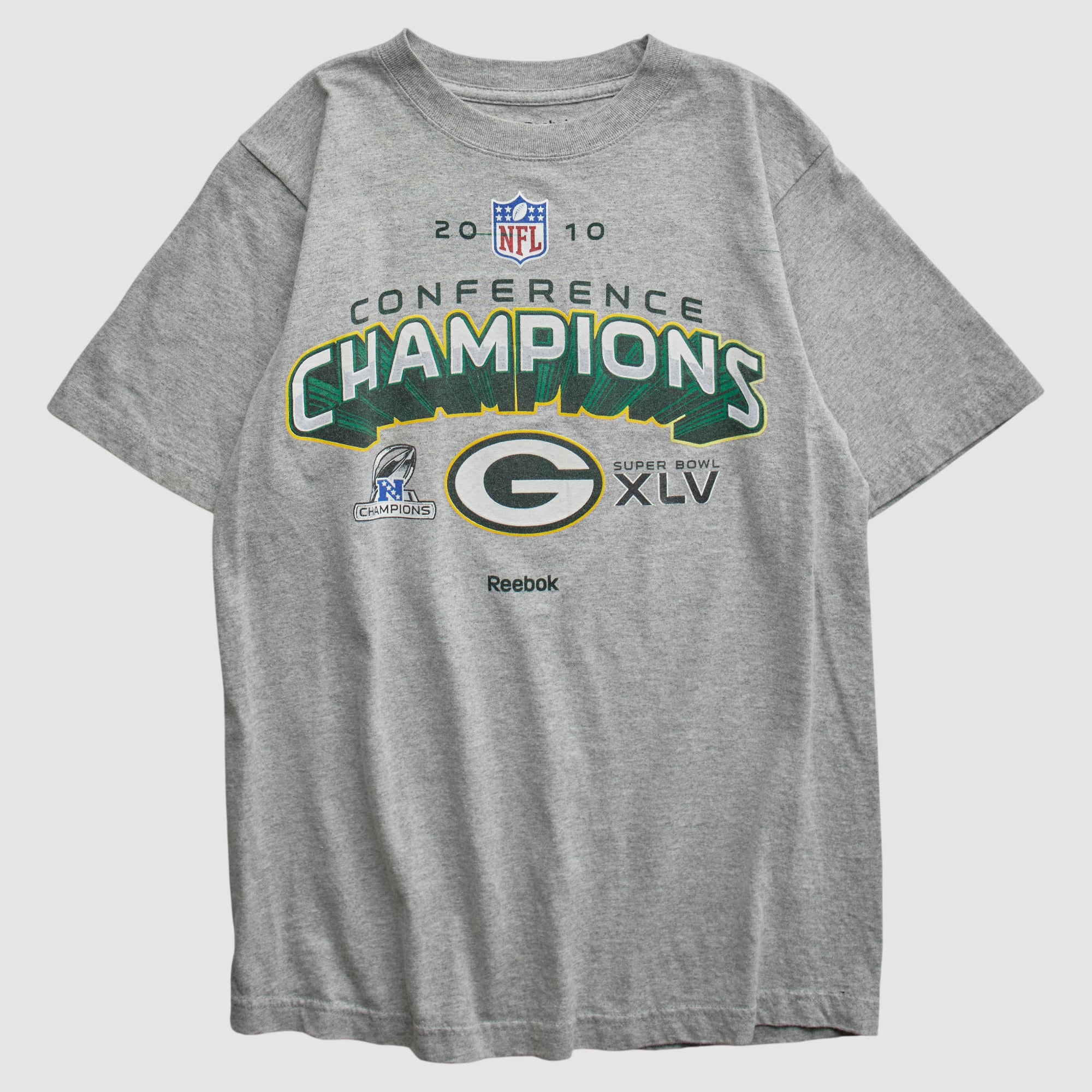 Green Bay Packers Reebok 2010 T-shirt - Heather Gray - XS