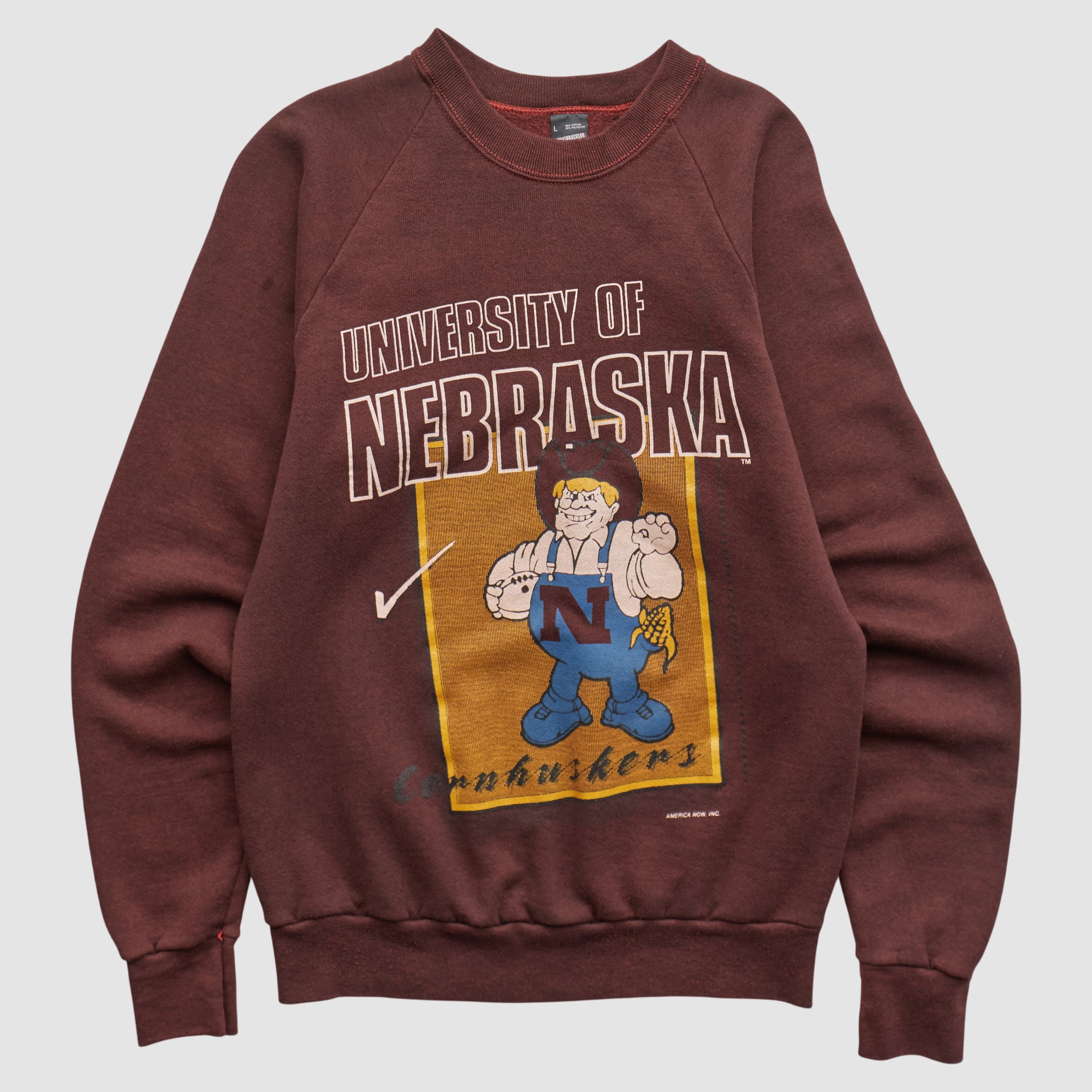 Nebraska Huskers Screen Stars Best 90s Pullover Sweatshirt - Maroon - XS