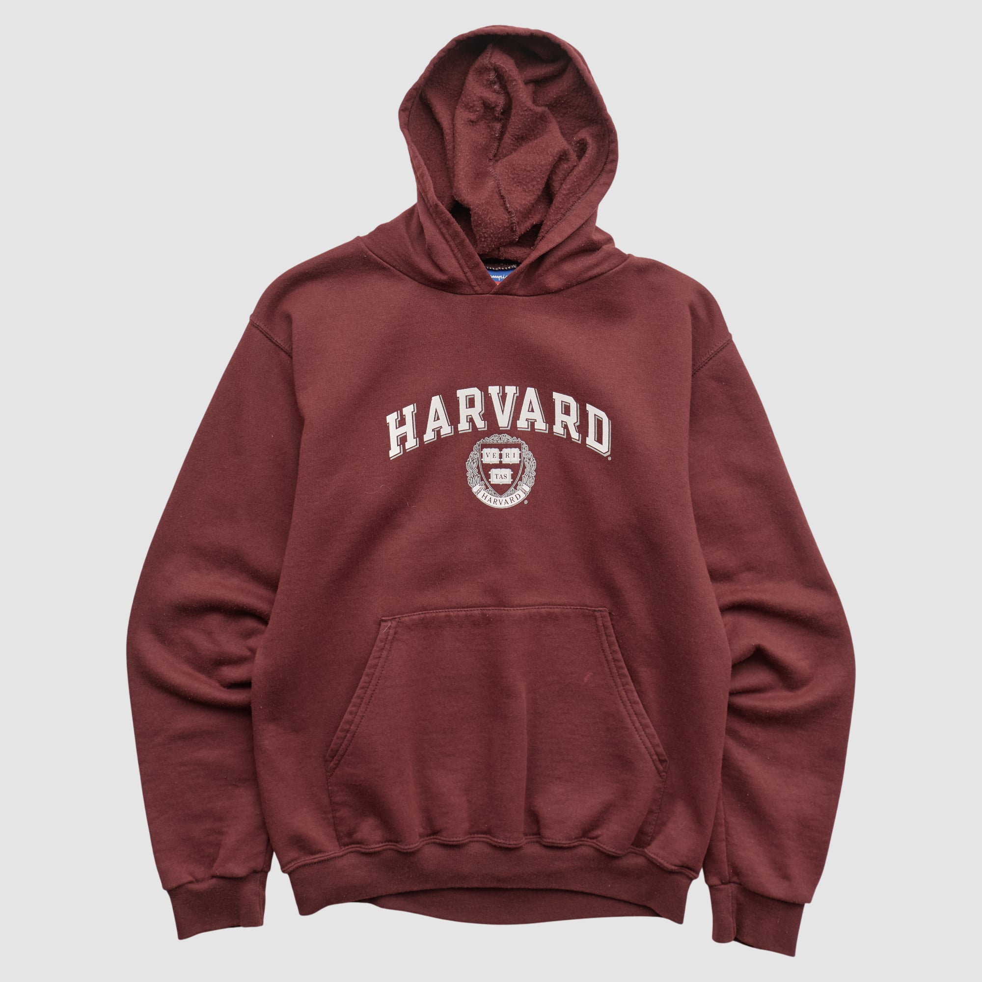 Harvard Crimson Champion 2000s Hooded Pullover Sweatshirt - Maroon - XS