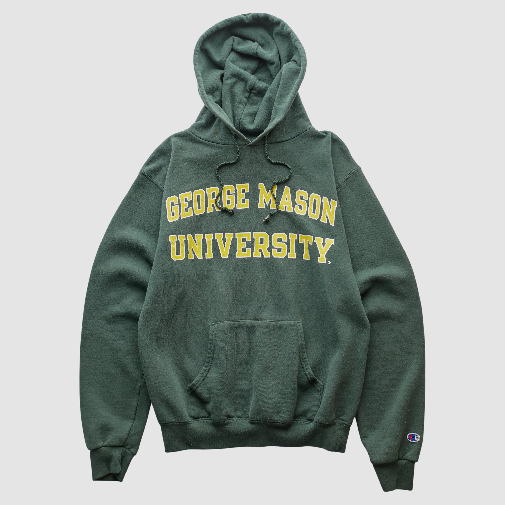 George Mason Patriots Champion 2000s Hooded Pullover Sweatshirt - Green - XS