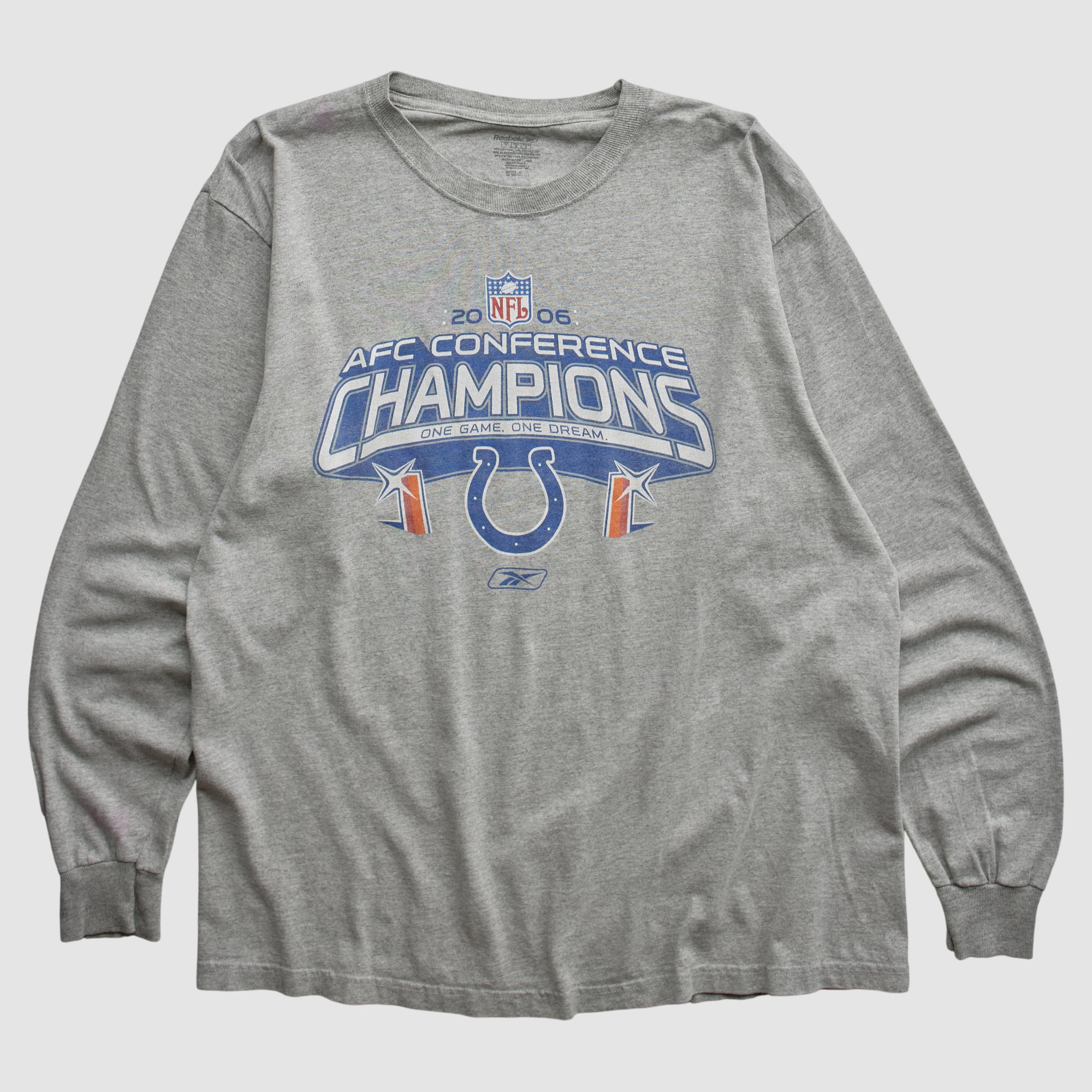 Indianapolis Colts NFL 2006 Long Sleeve T-shirt - Heather Gray - L