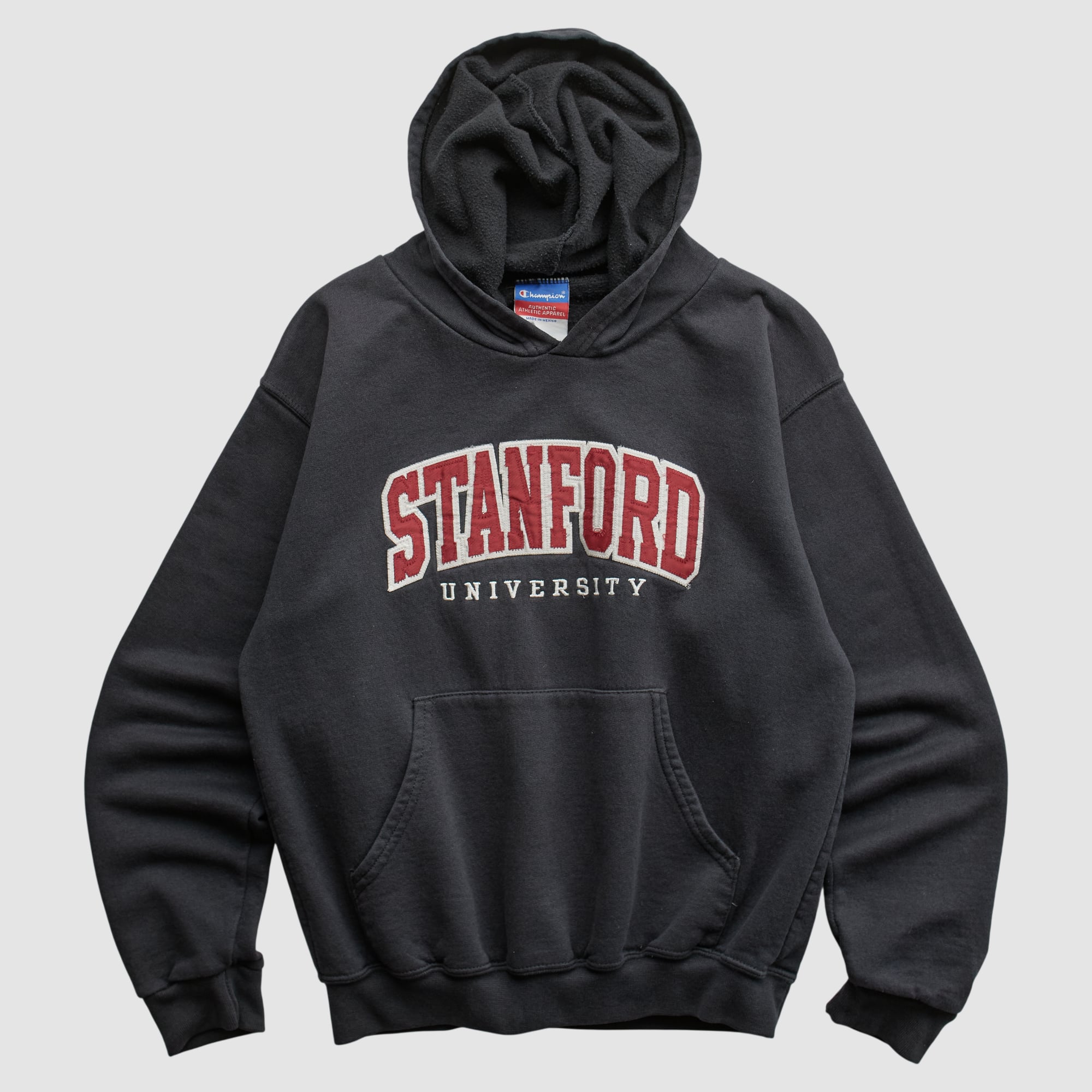 Stanford Cardinal Champion 2000s Hooded Pullover Sweatshirt - Black - XXS