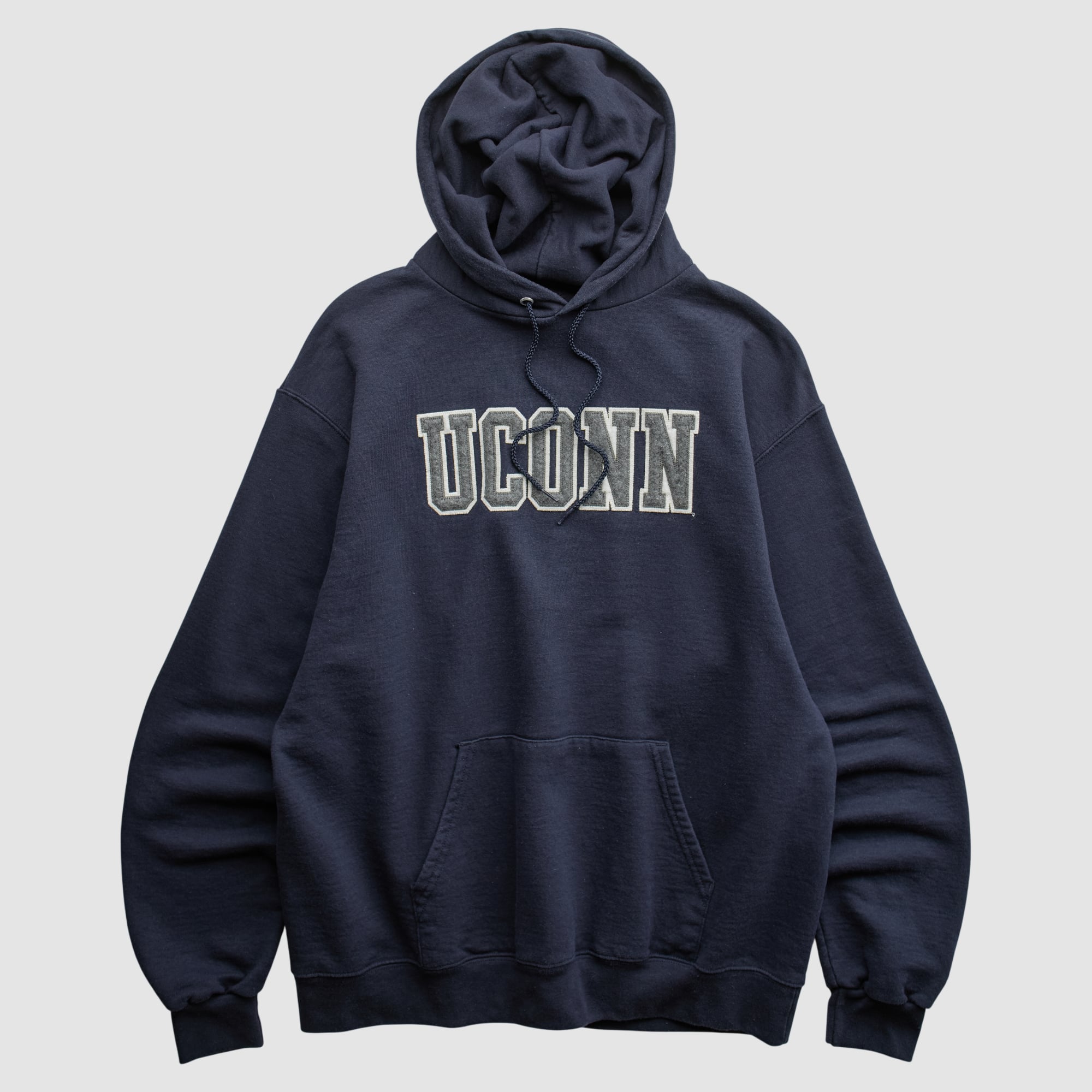 UConn Huskies 2000s Hooded Pullover Sweatshirt - Navy - S