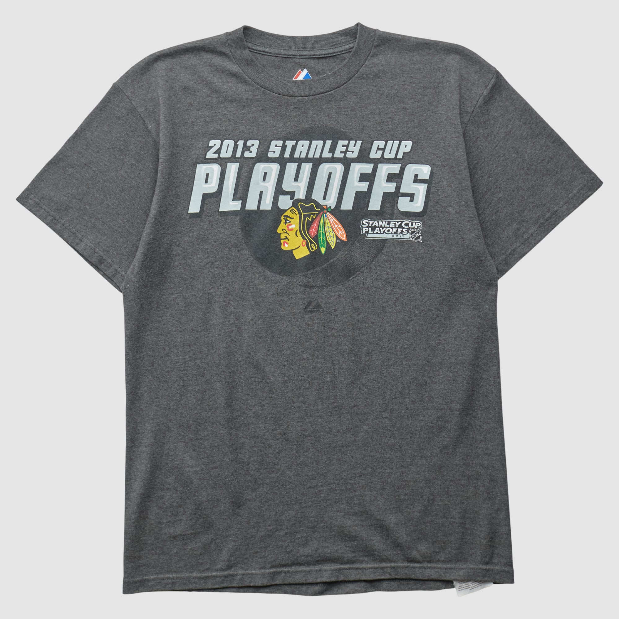 Chicago Blackhawks Majestic 2013 T-shirt - Dark Heather Gray - S