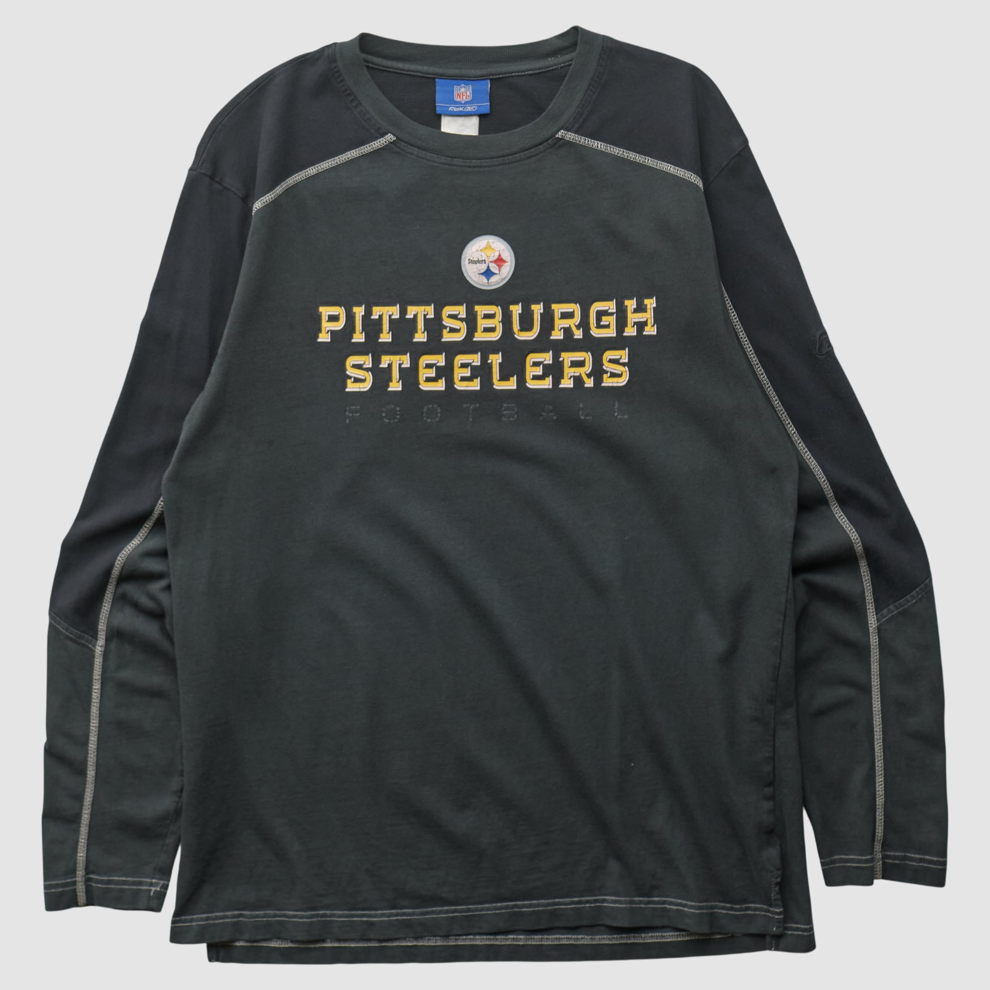 Pittsburgh Steelers Reebok 2000s Long Sleeve T-shirt - Black - M