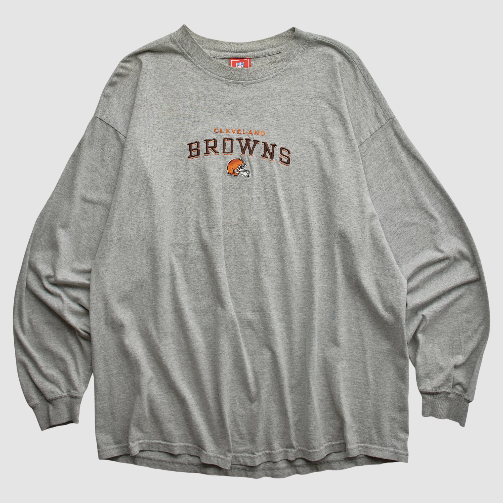Cleveland Browns NFL 2000s Long Sleeve T-shirt - Heather Gray - 2XL