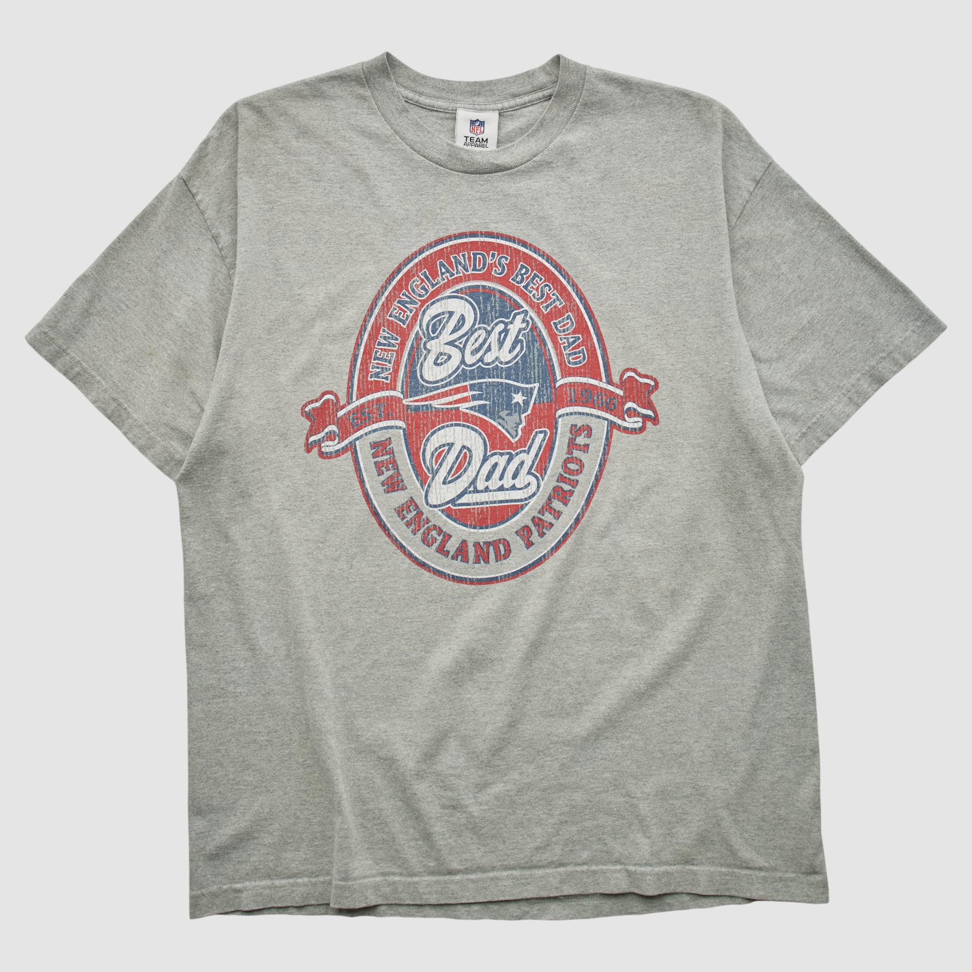 New England Patriots NFL 2010s T-shirt - Heather Gray - L
