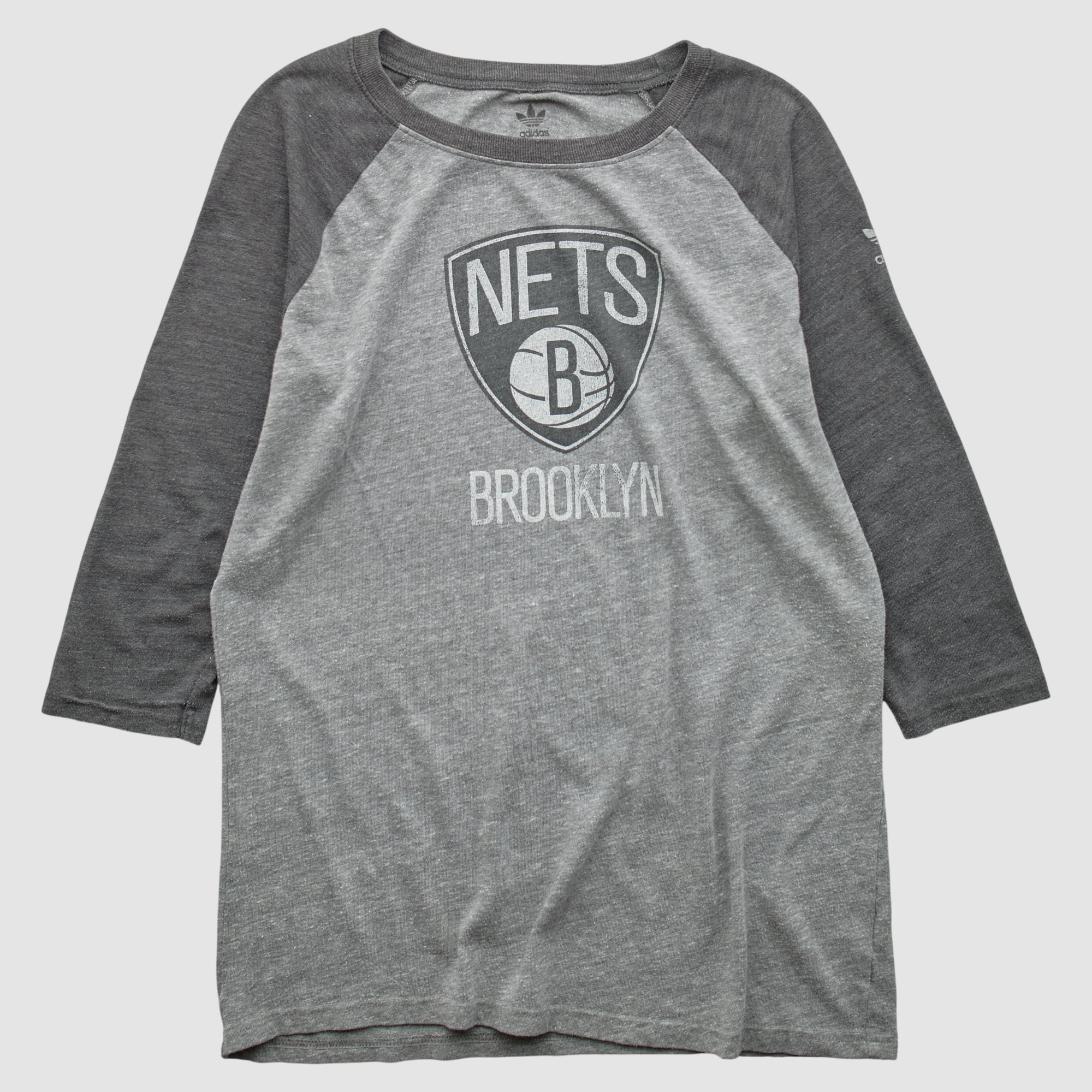 Brooklyn Nets Adidas 2010s T-shirt - Heather Gray - S