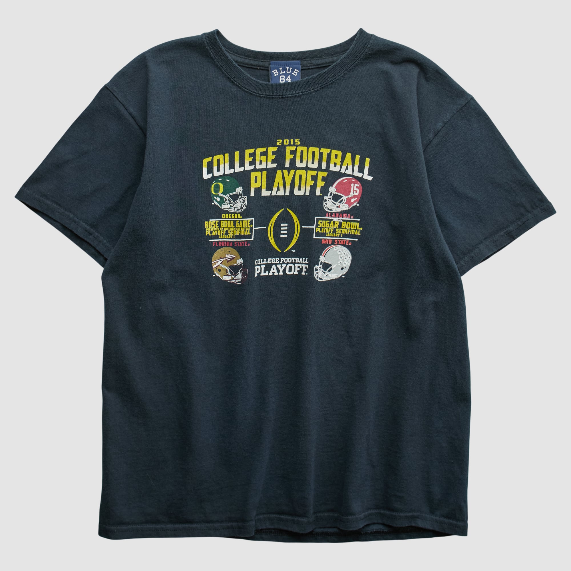 Oregon Ducks Blue 84 2015 T-shirt - Black - XS