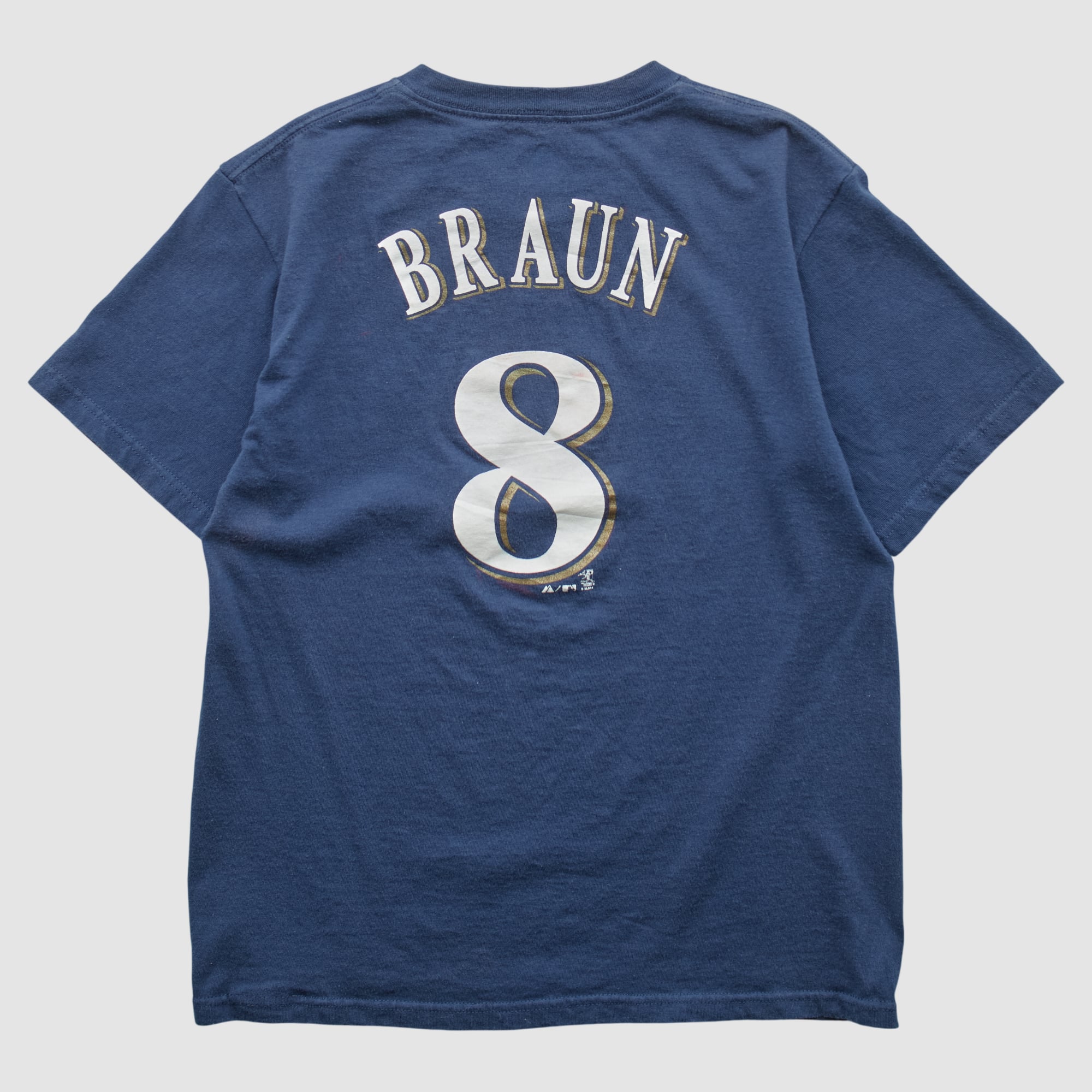 Milwaukee Brewers Majestic 2010s T-shirt - Navy - Yth L