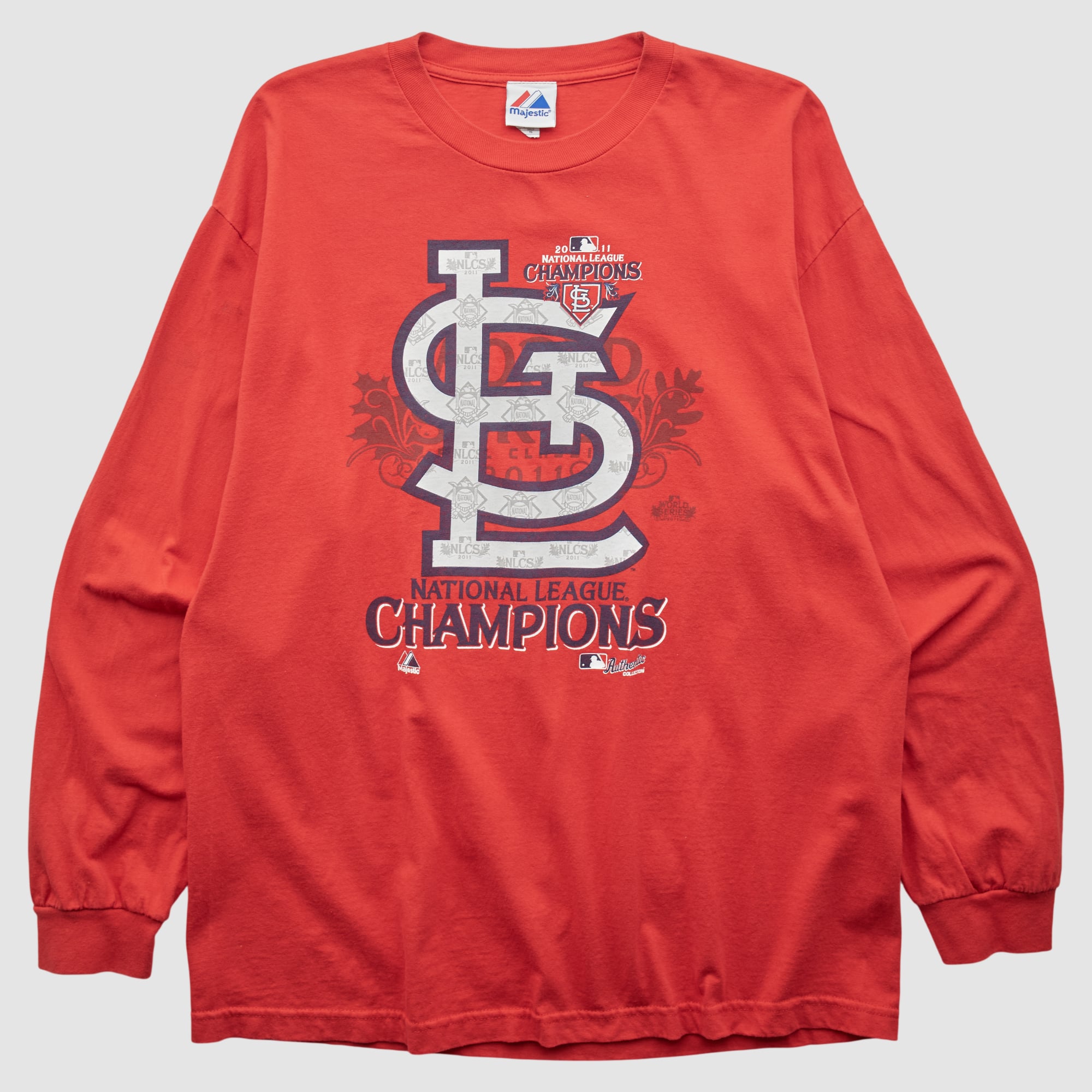 St. Louis Cardinals Majestic 2011 Long Sleeve T-shirt - Red - XL