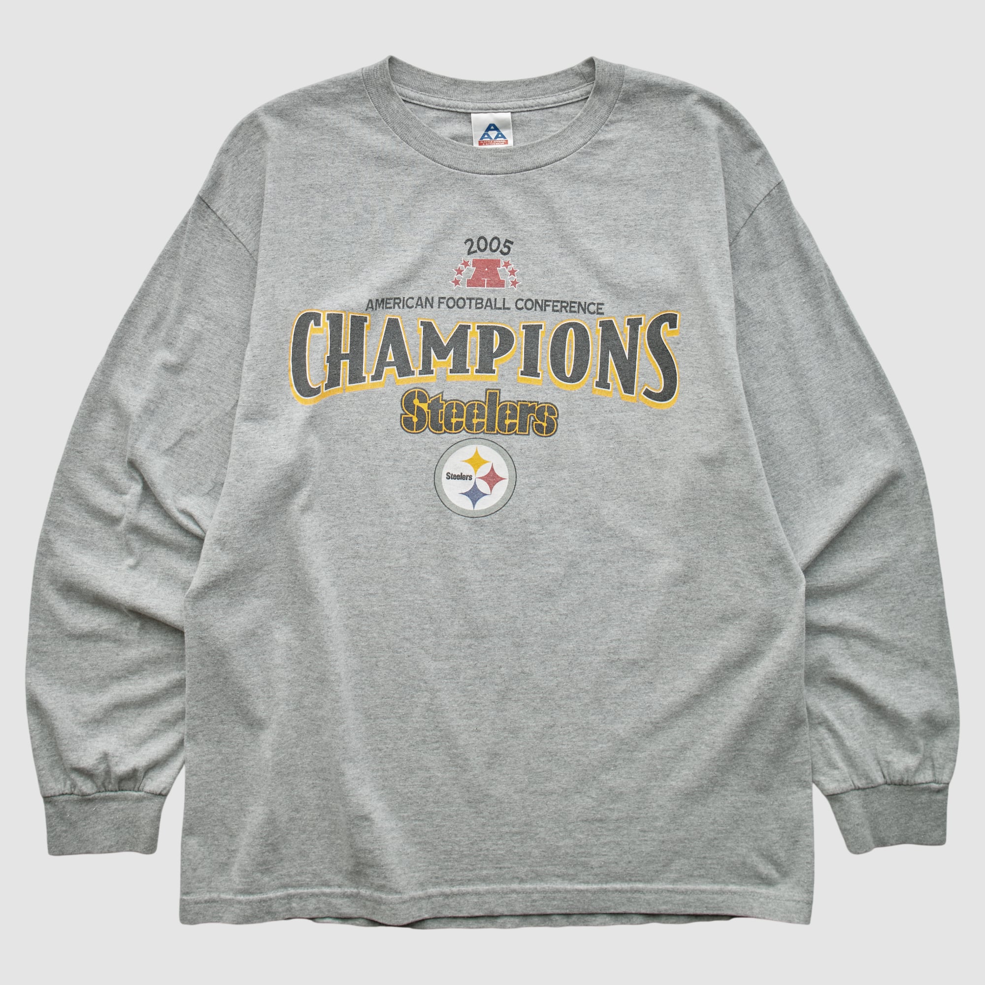 Pittsburgh Steelers Alstyle 2005 Long Sleeve T-shirt - Heather Gray - M