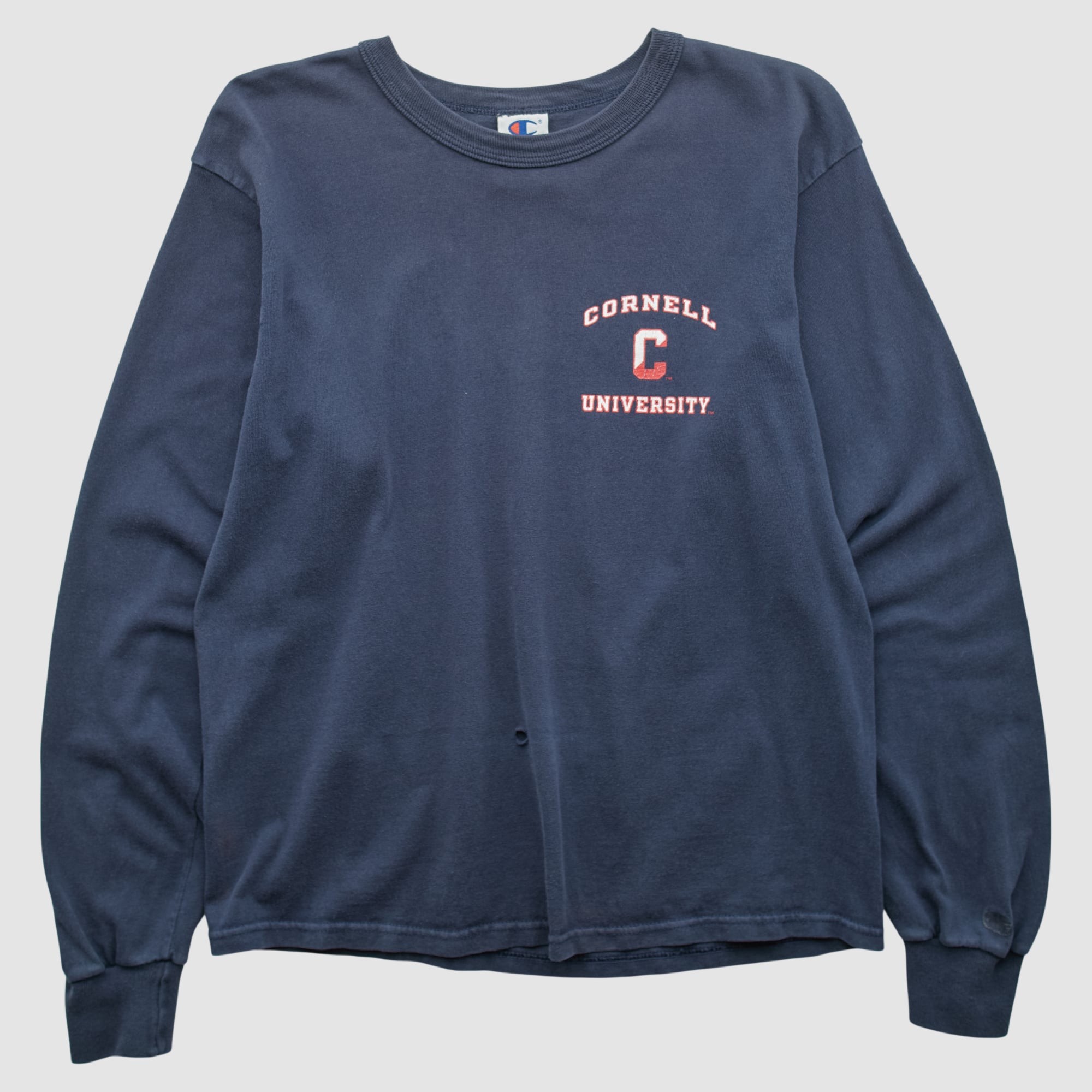 Cornell Big Red Champion 2000s Long Sleeve T-shirt - Navy - M