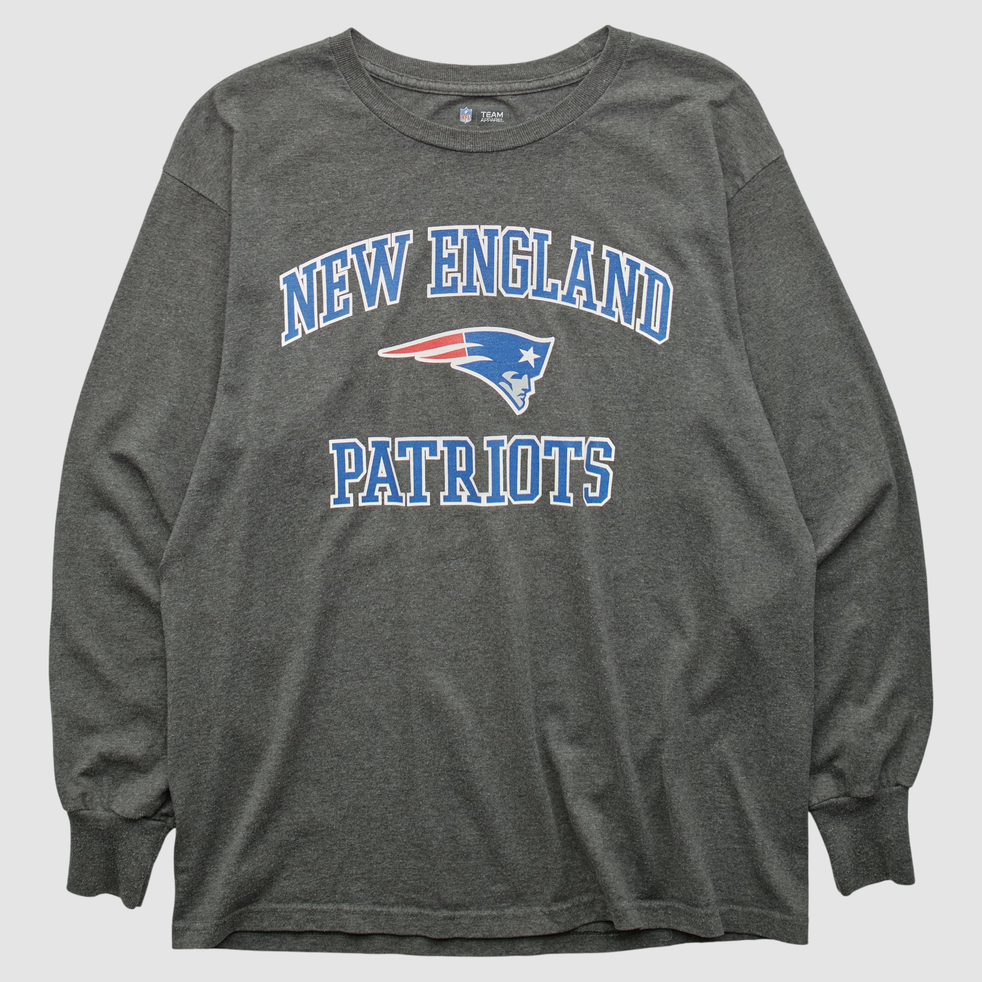 New England Patriots NFL 2010s Long Sleeve T-shirt - Dark Heather Gray - M