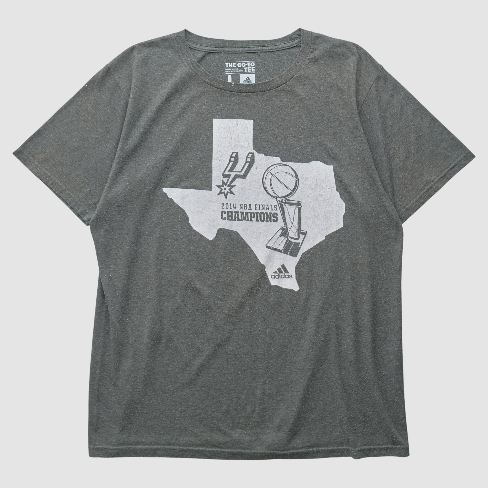 San Antonio Spurs Adidas 2014 T-shirt - Dark Heather Gray - M