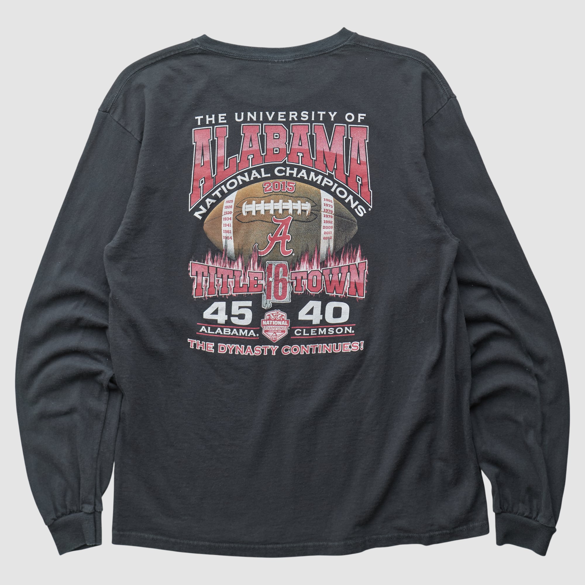 Alabama Crimson Tide Delta 2015 Long Sleeve T-shirt - Black - S
