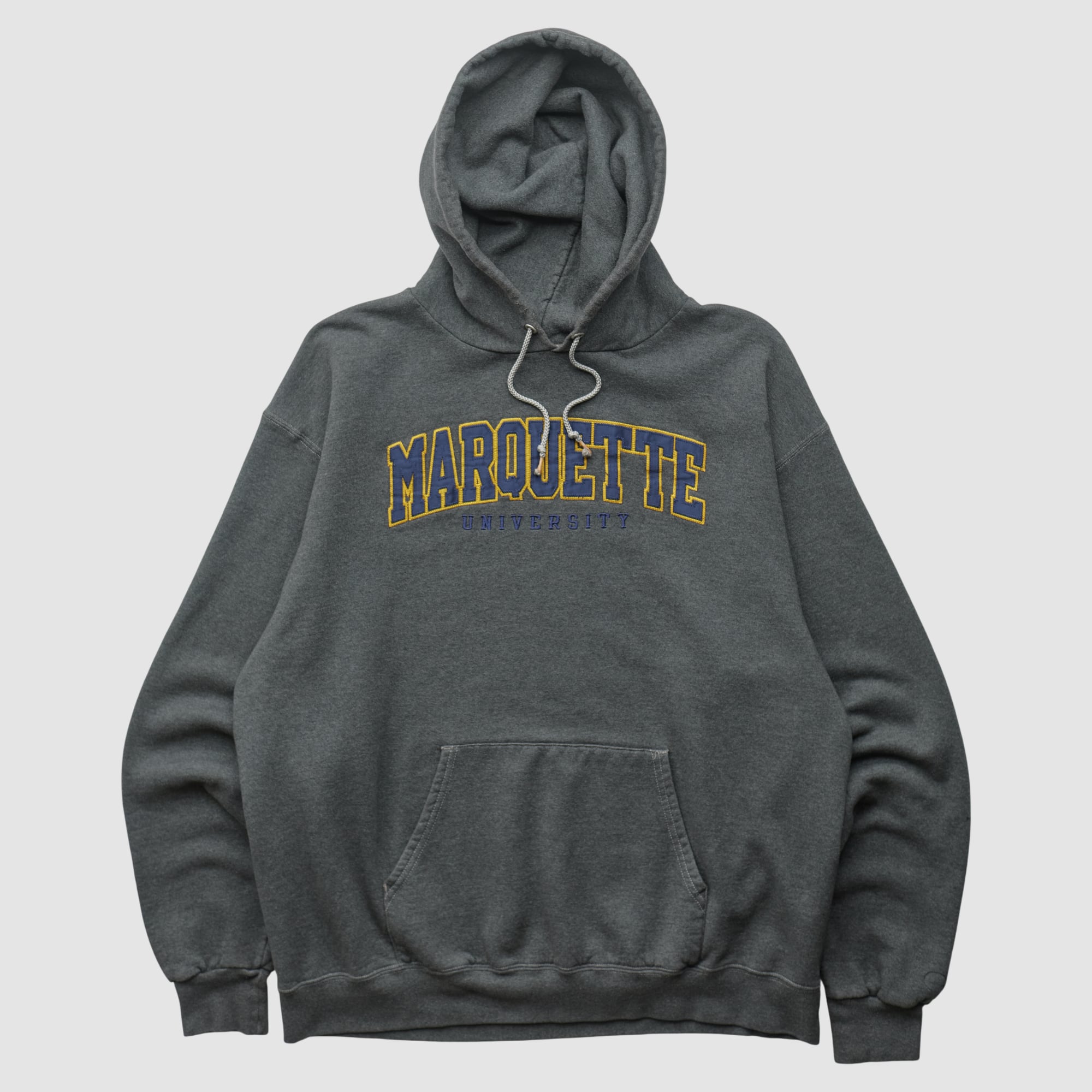 Marquette Golden Eagles Champion 2000s Hooded Pullover Sweatshirt - Charcoal - XL