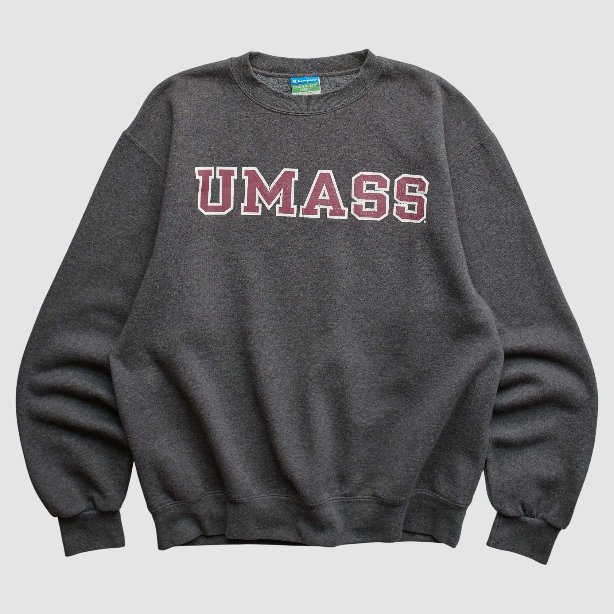 UMass Minutemen Champion 2010s Sweatshirt - Dark Heather Gray - S