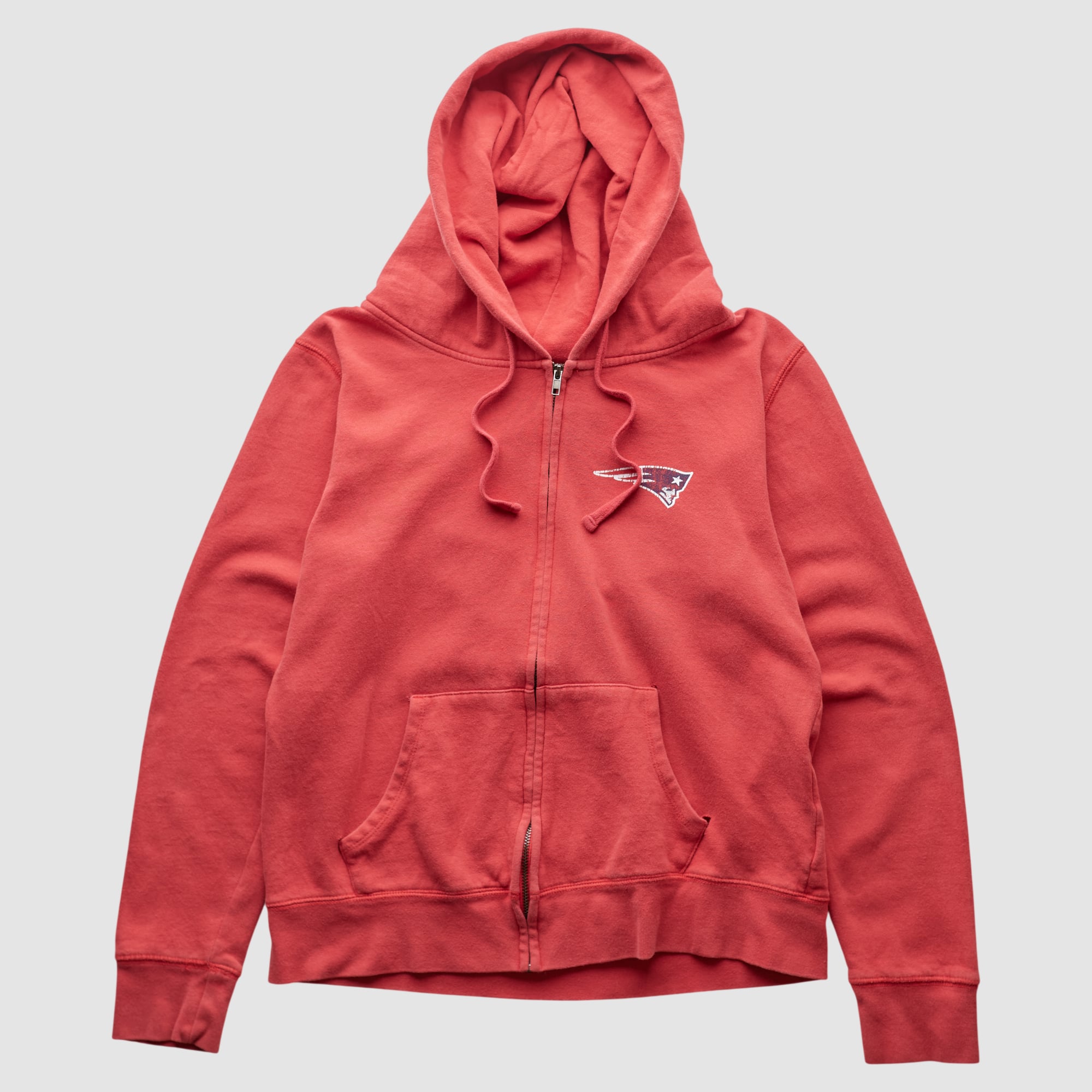 New England Patriots NFL 2000s Hooded Full Zip Jacket - Red - S