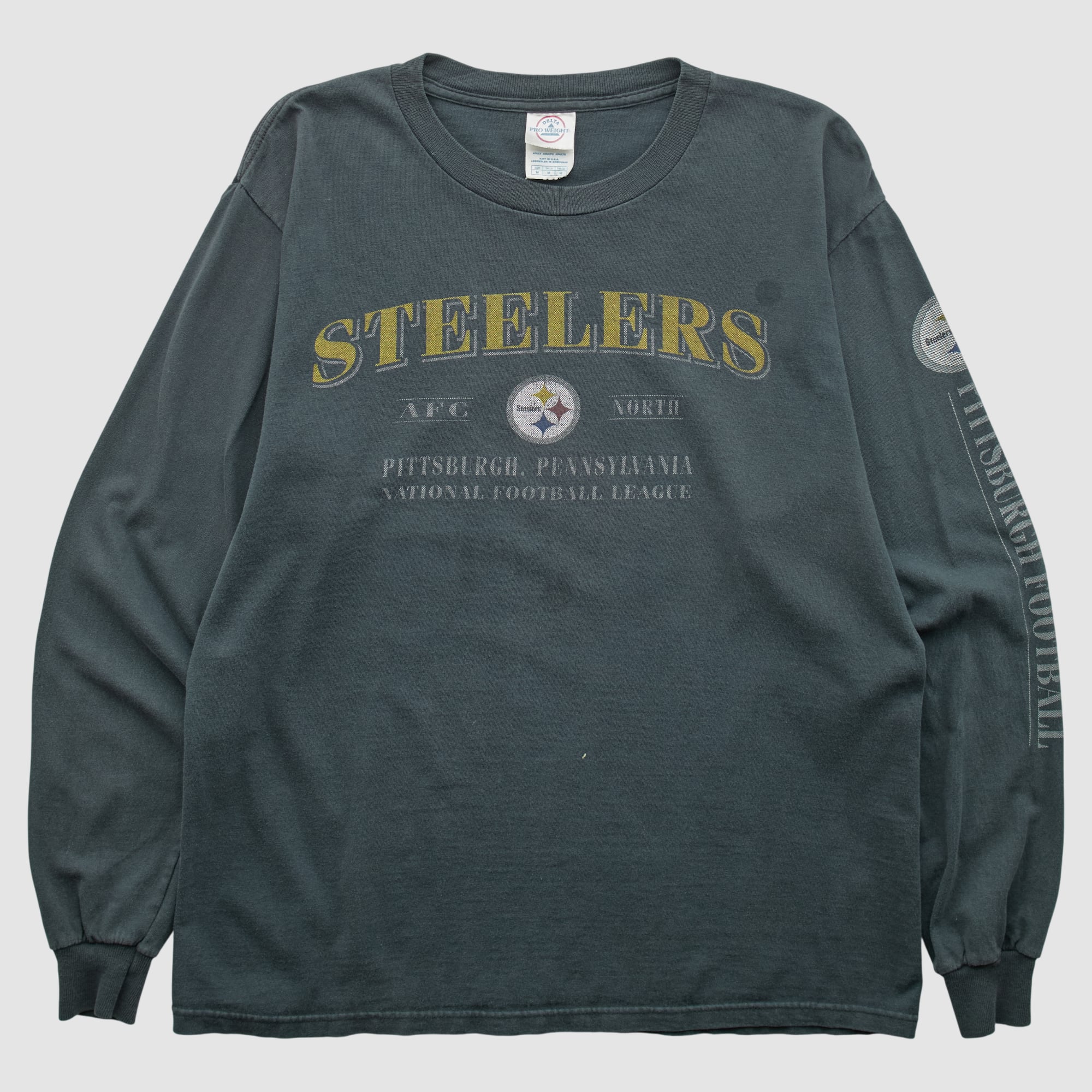 Pittsburgh Steelers Delta 2000s Long Sleeve T-shirt - Charcoal - M