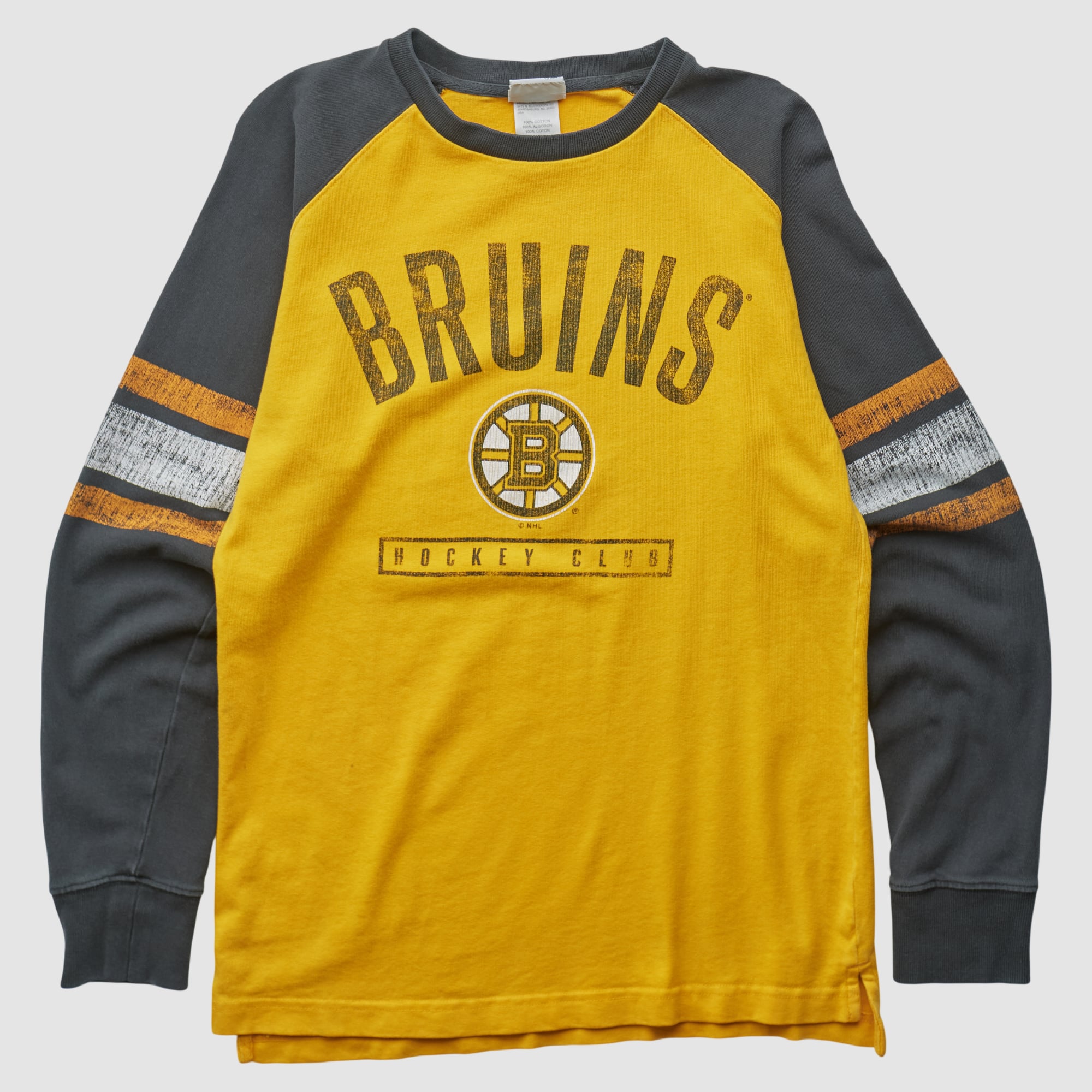 Boston Bruins NHL 2000s Long Sleeve Top - Yellow - S