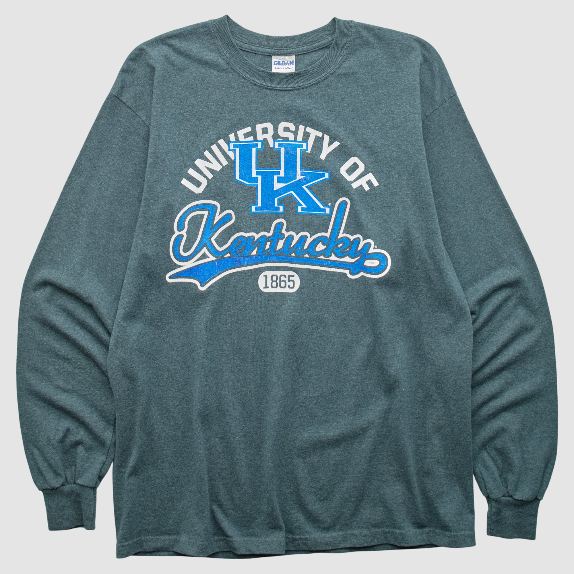 Kentucky Wildcats Gildan 2010s Long Sleeve T-shirt - Dark Heather Gray - M