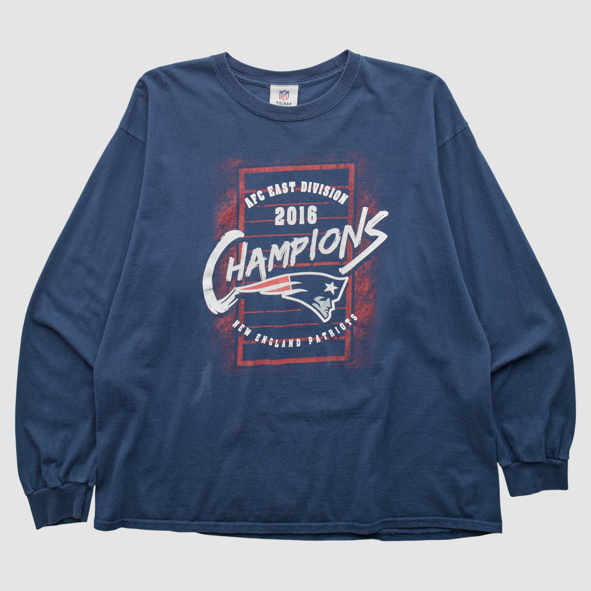 New England Patriots NFL 2016 Long Sleeve T-shirt - Navy - XL