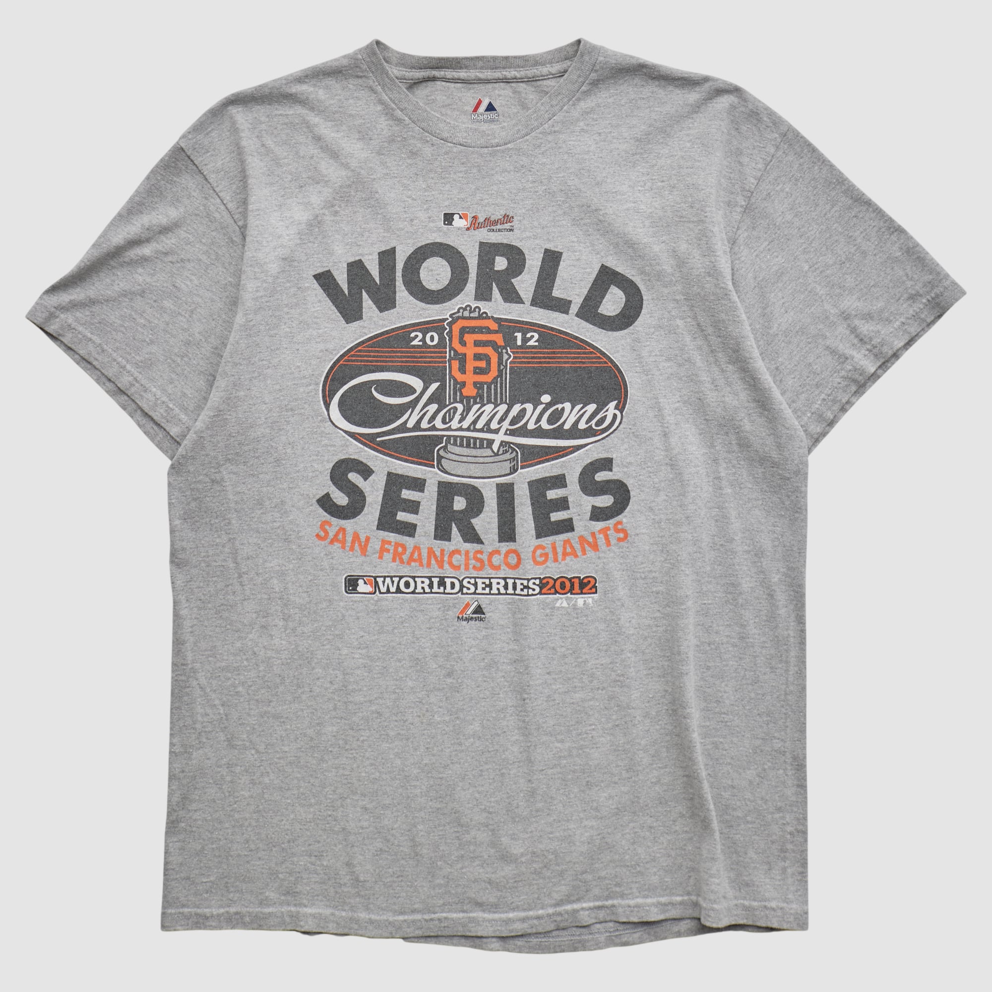 San Francisco Giants Majestic 2012 T-shirt - Heather Gray - S