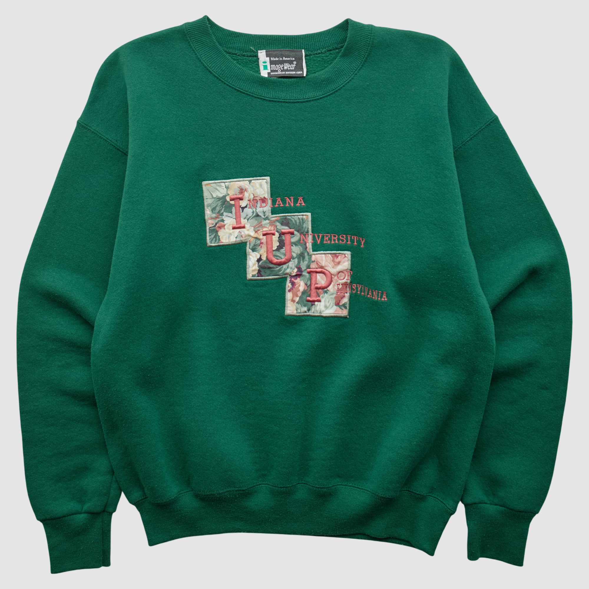Indiana University of Pennsylvania Crimson Hawks Image Wear 90s Sweatshirt - Green - M