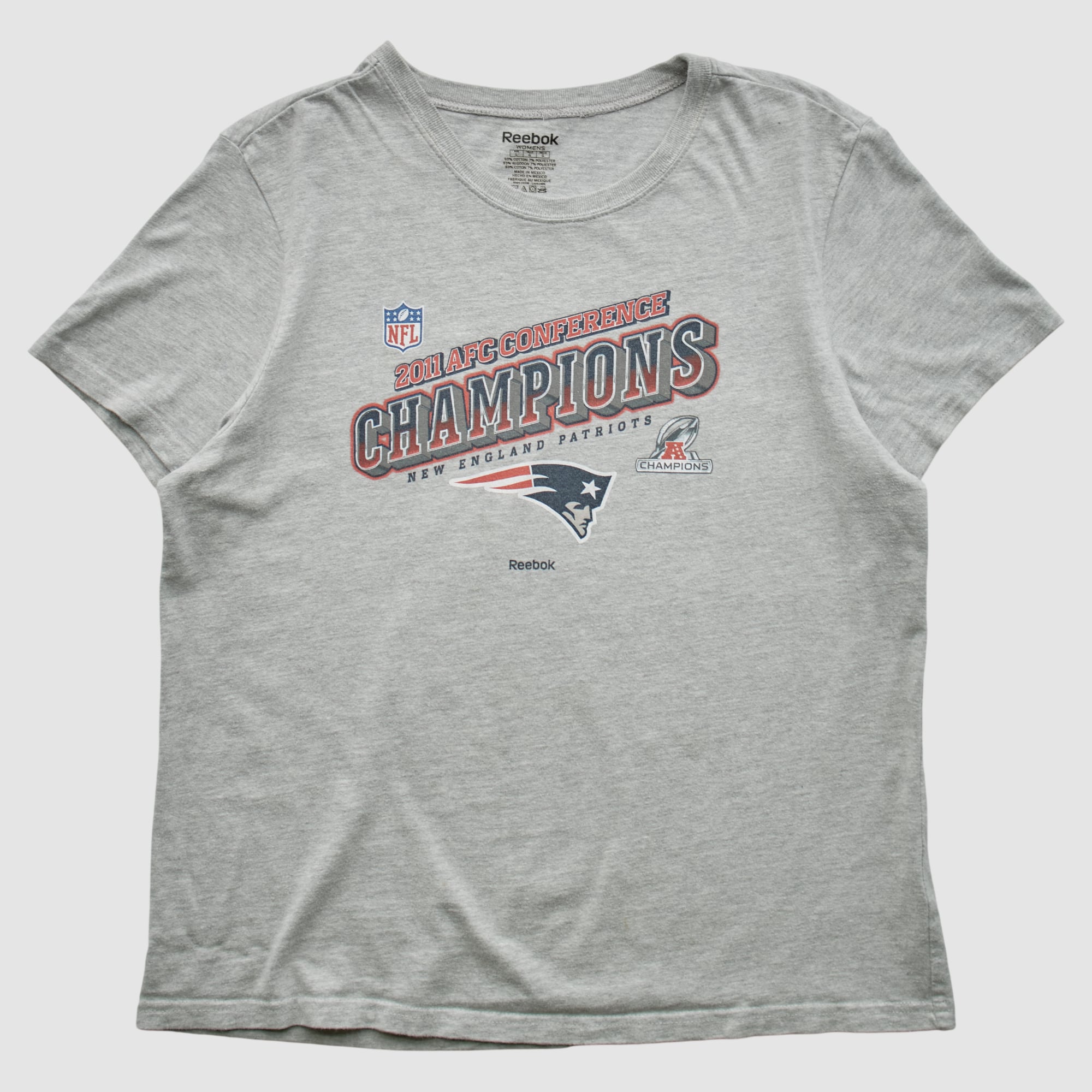 New England Patriots Reebok 2011 T-shirt - Heather Gray - S