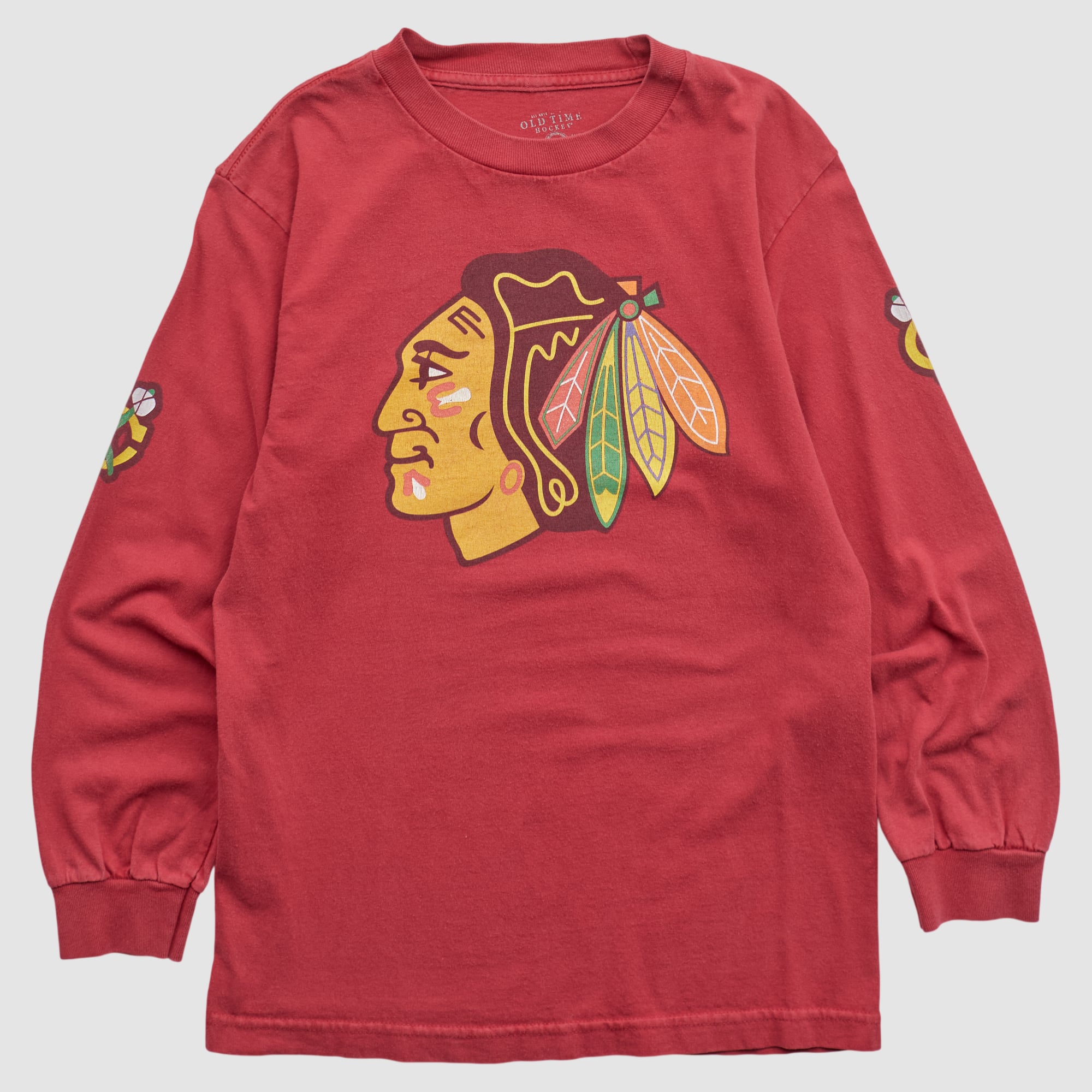 Chicago Blackhawks Old Time Hockey 2010s Long Sleeve T-shirt - Red - XS